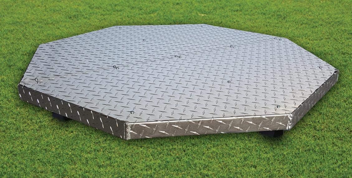 Deck Defender & Grass Guard MAX - Fire Pit Base & Heat Shield - Metal Fireproof Pad for Under Fire Pit - Heat Resistant Protector for Outdoor Deck, Grass, Patio - Protect Surfaces from Heat Damage