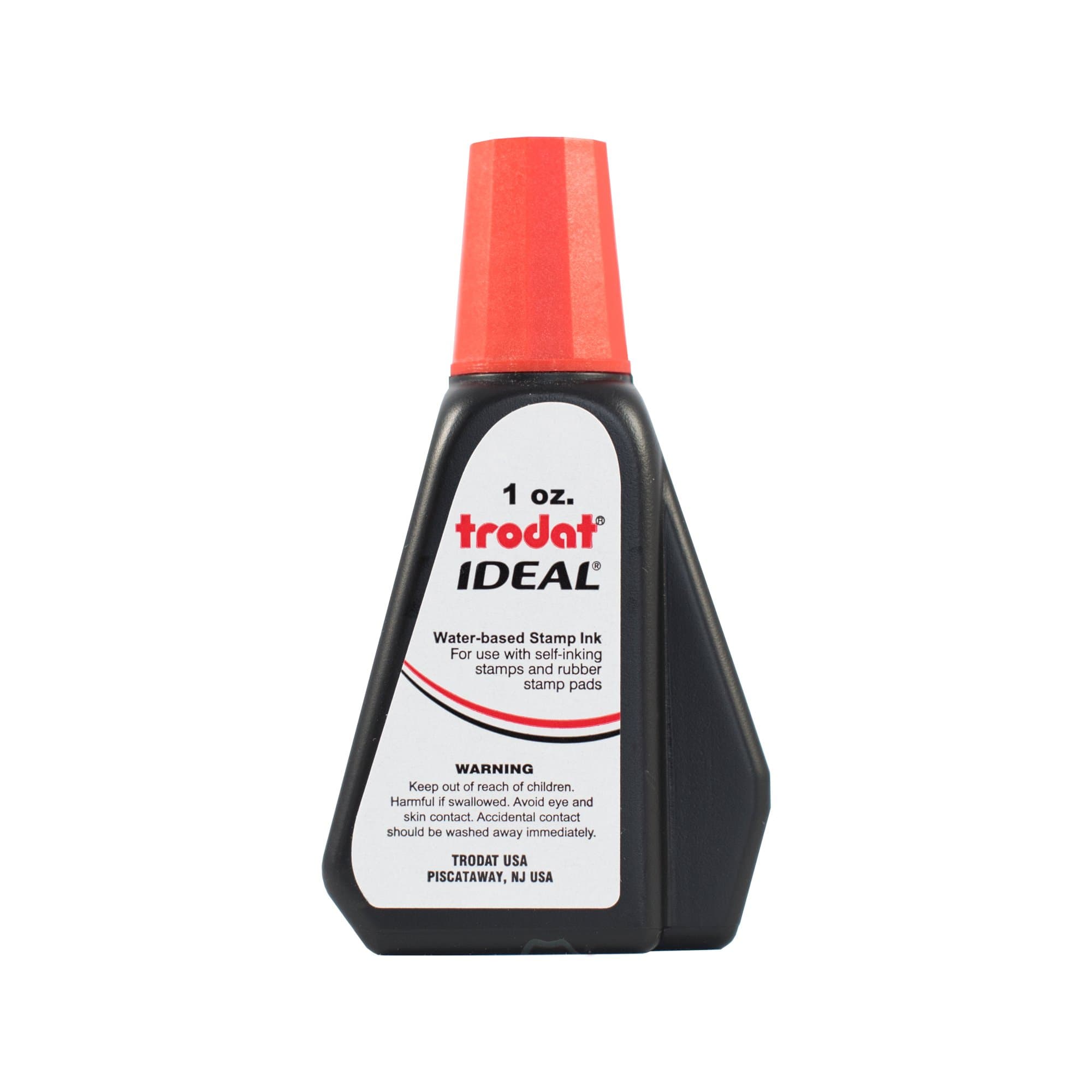 Trodat 45174 Ideal Premium Replacement Ink for Use with Most Self Inking and Rubber Stamp Pads, 1oz., Red