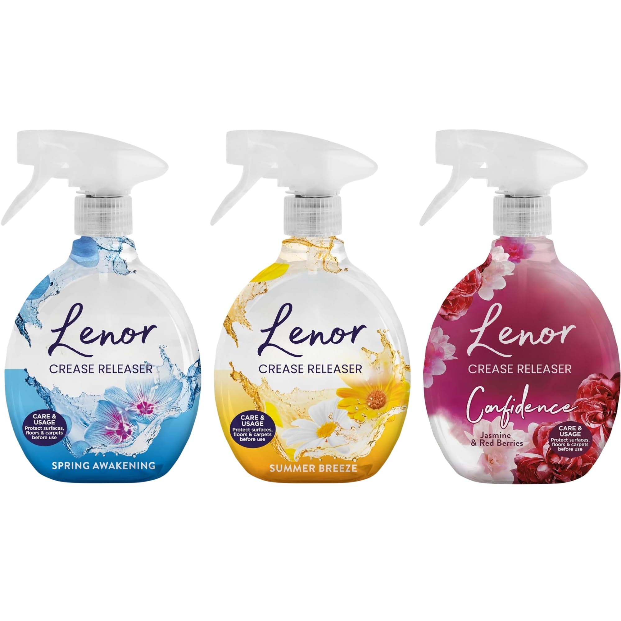 Crease Release Spray - Spring Awakening Scent, Summer Breeze & Ruby Jasmine - 3 Pack - 500ml Each