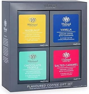 Whittard of Chelsea 100% Arabica Coffee Gift Set (4 x 120g) – Assorted Premium Coffee Flavours, Perfect for Gifting, Tasting & Coffee Enthusiasts