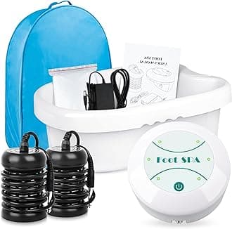 Ionic Foot Bath Detox Machine, Portable Foot Detox Machine Ion Cleanse Bath System with Stroage Bag, 100 Spa Liners, Spa At Home Detox
