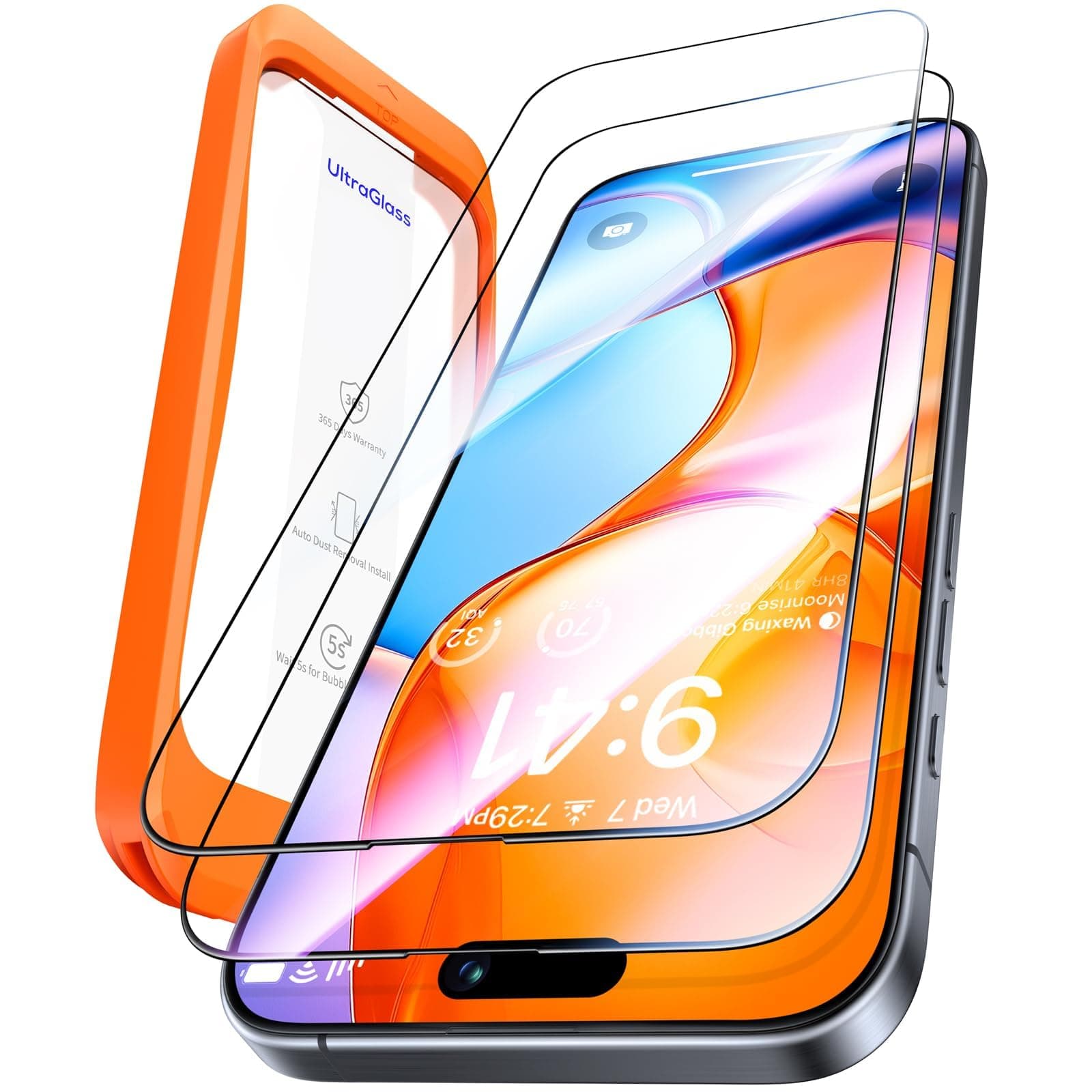 - UltraGlass Unbreak Top 9H+ Glass for iPhone 16 Pro Screen Protector 6.3" (12FT Military Grade Shatterproof) Screen Protector 16 Pro Tempered Glass (Longest Durable) Full Coverage 16Pro, 2 Pack