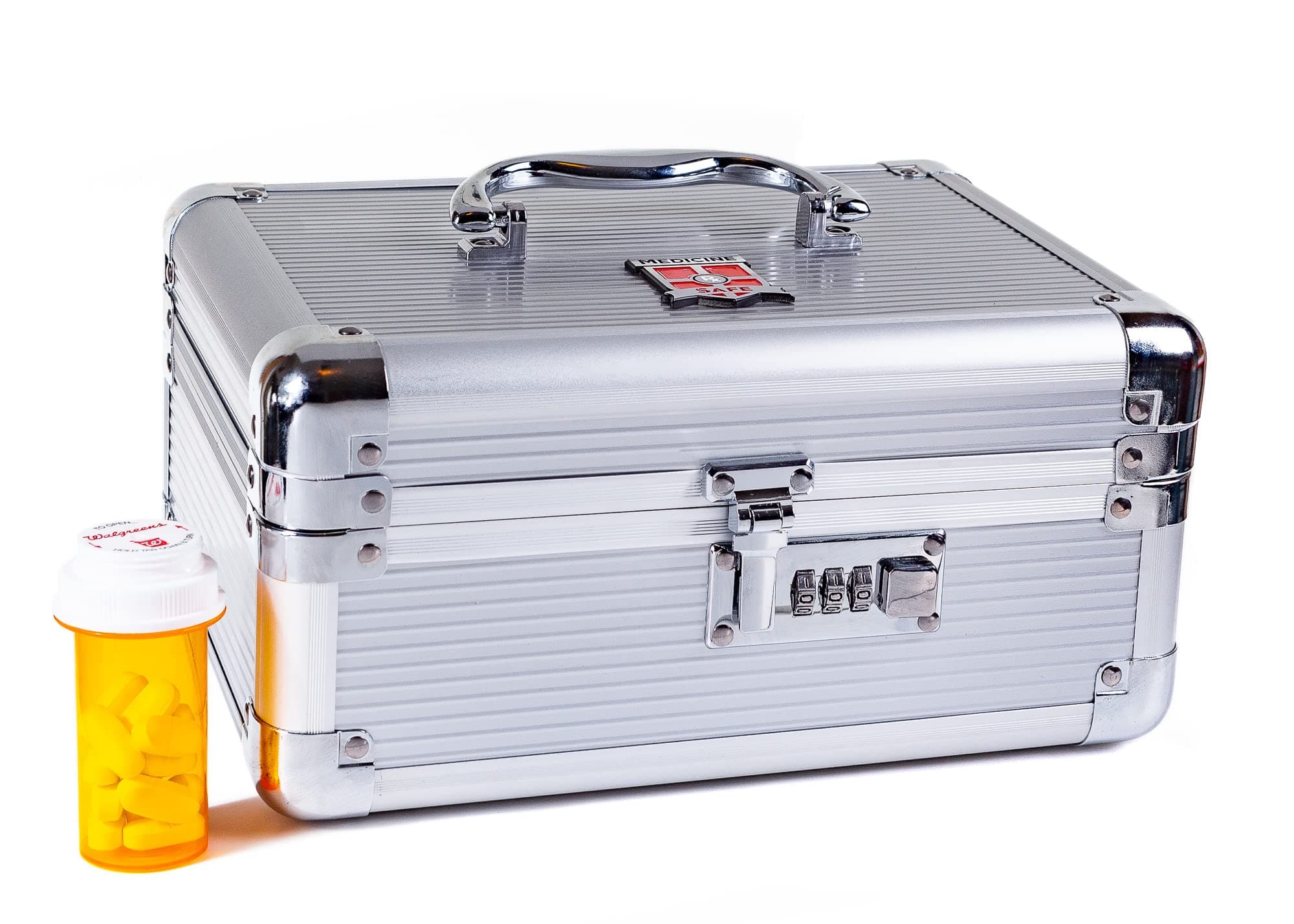 MEDICINE RX SAFE Medication Carrying Case - Medium_Silver (Second Generation)