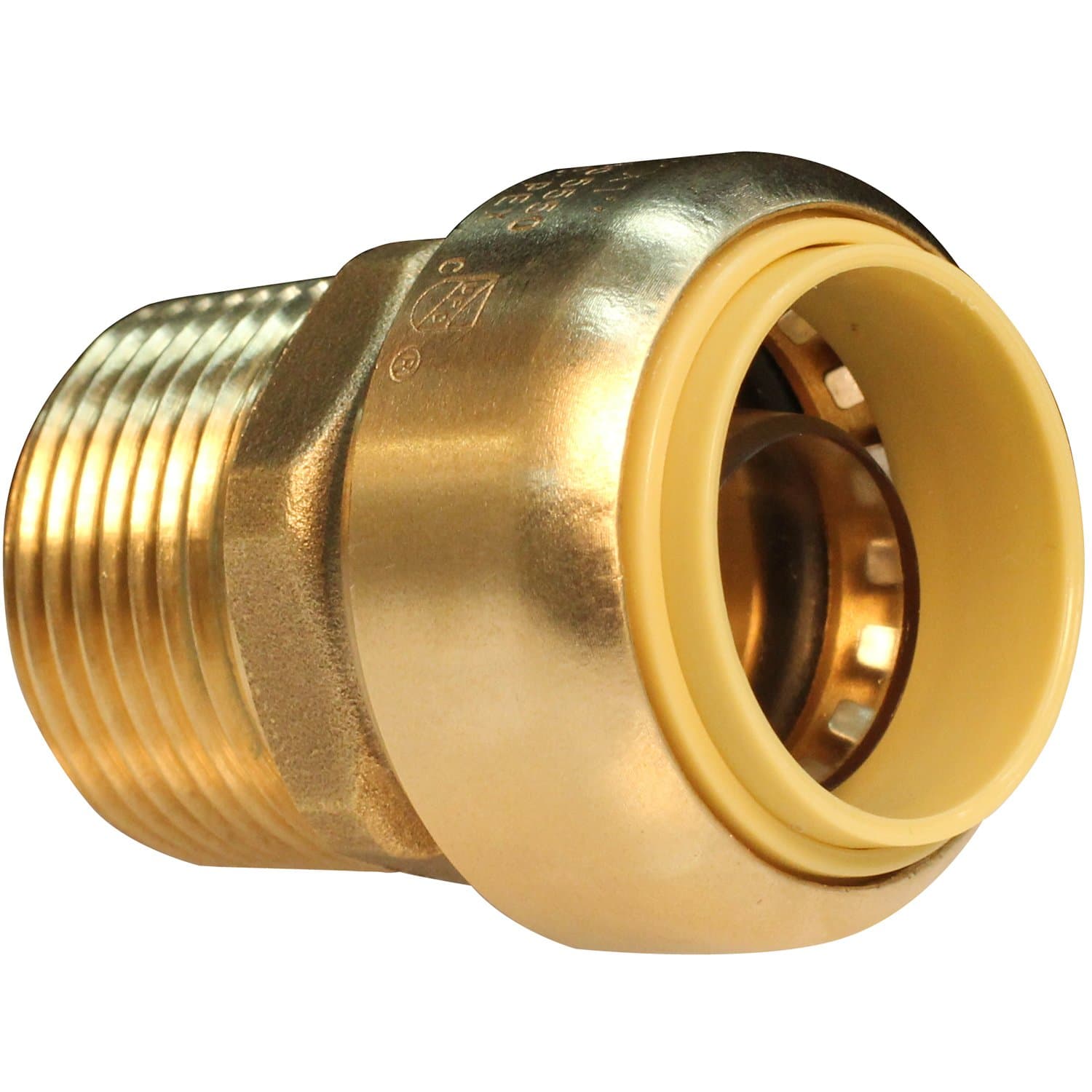 PC-LF822M 3/4-Inch Push by 3/4-Inch MNPT, Lead Free Brass Push Fit Straight Male Coupling