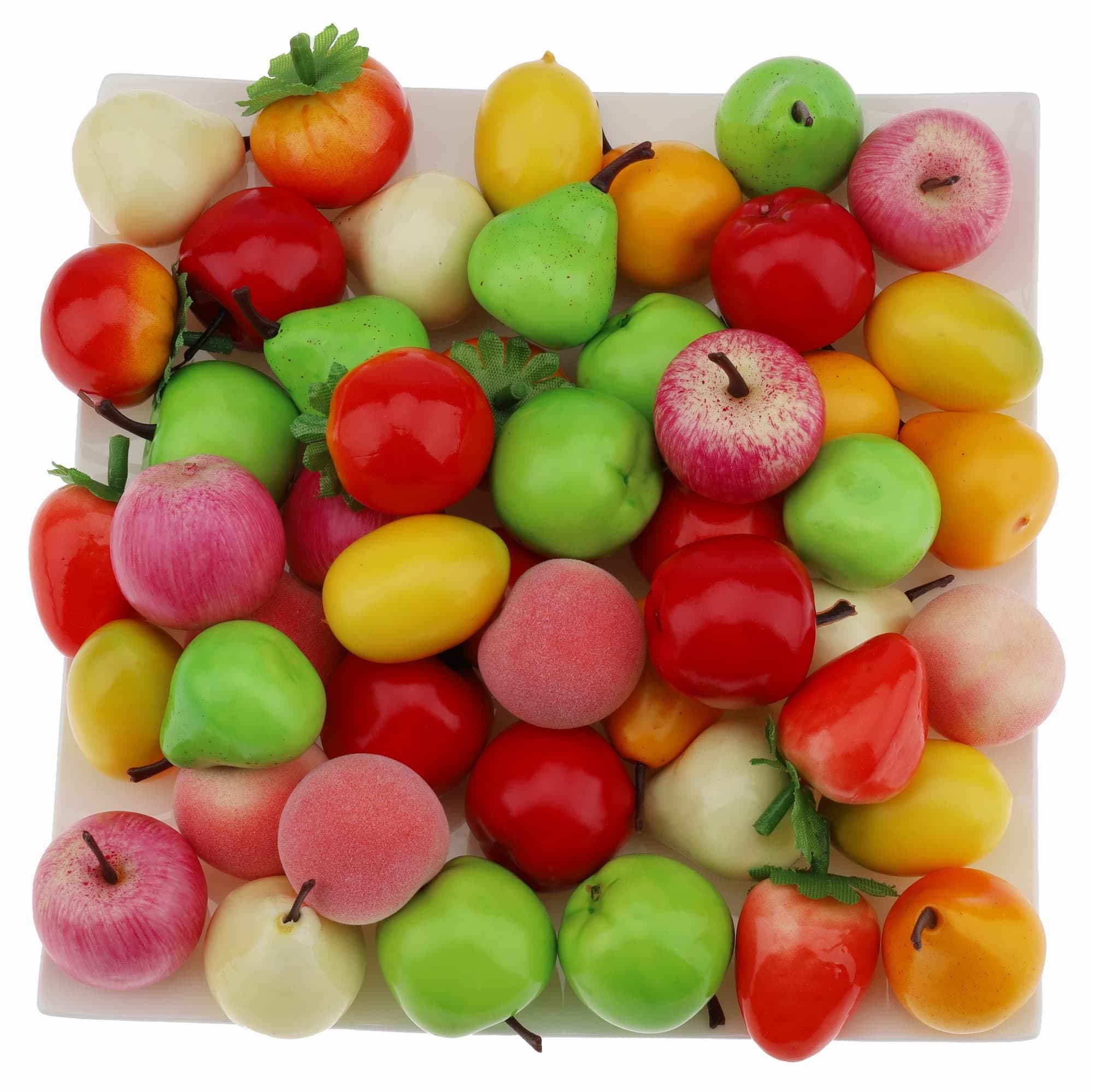 Gresorth Fake MINI Fruit Apple Pear Tomato Peach Lemon Strawberry Artificial Food Kitchen Toy Home Party Decoration