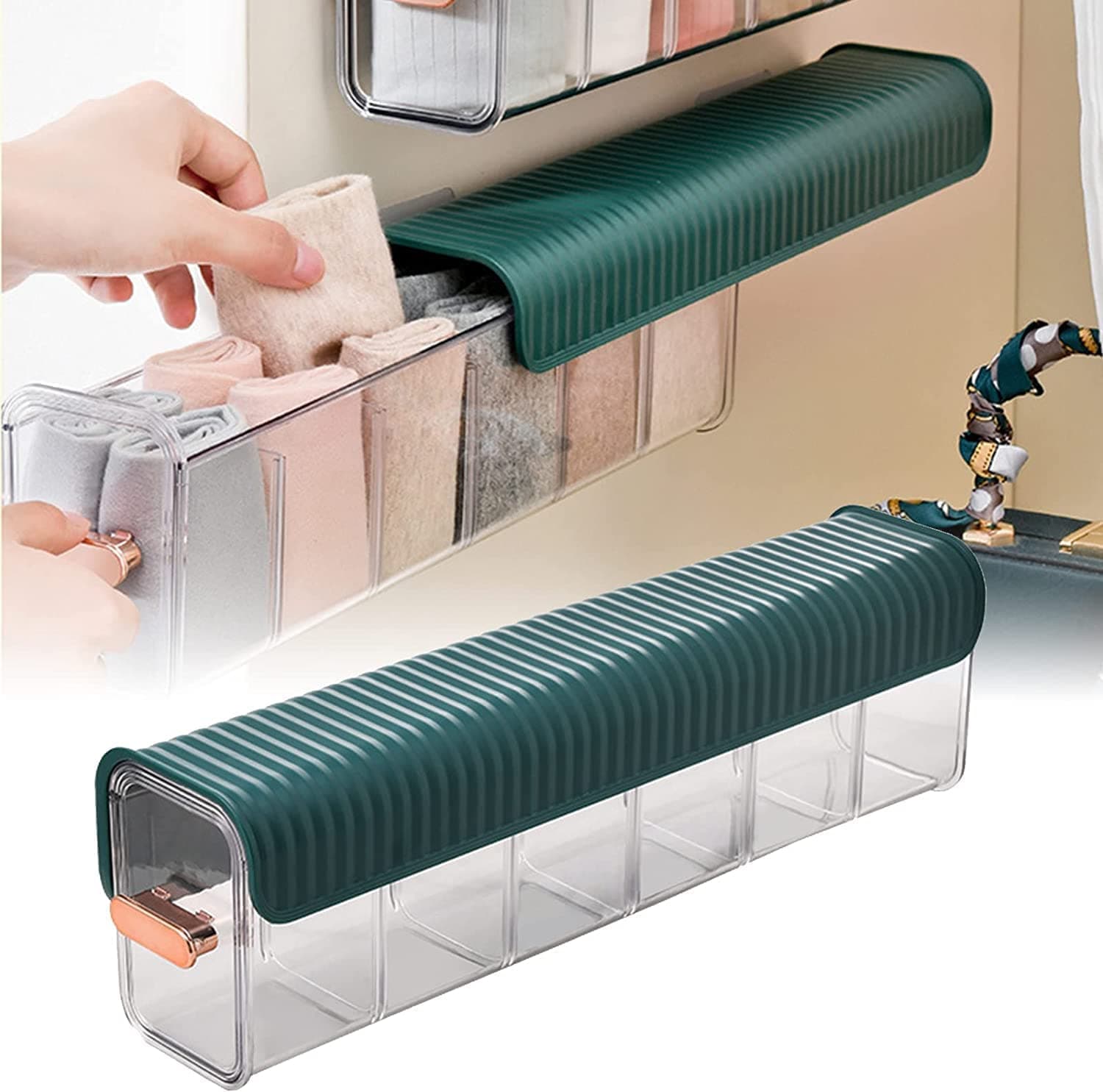 JB Export Plastic 6-Grid Drawer Organizer: Efficient And Versatile Storage Solution For Your Home, Multicolor