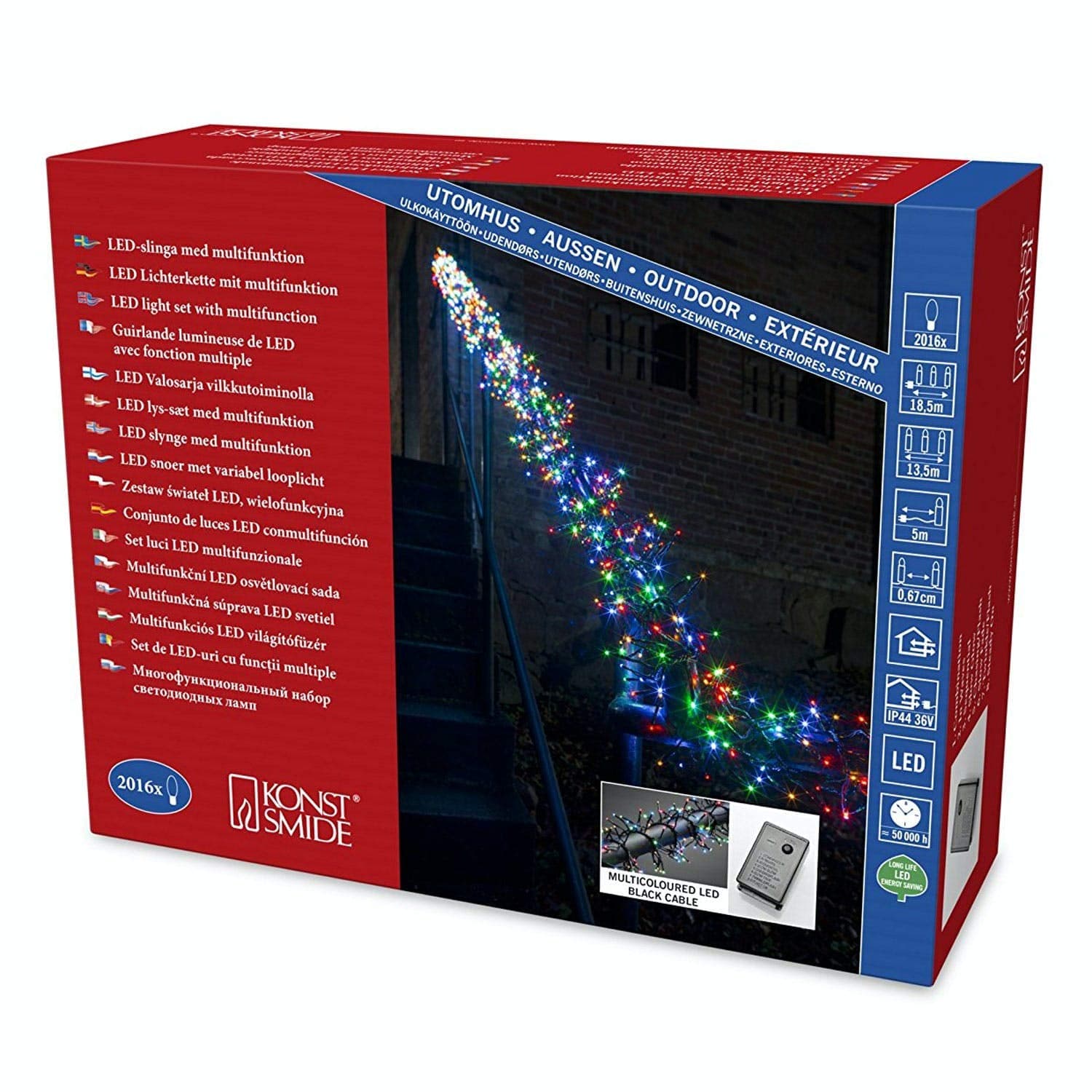 KonstsmideCluster Lights : 2016 LED : Multifunction : Multicoloured : 3866-500