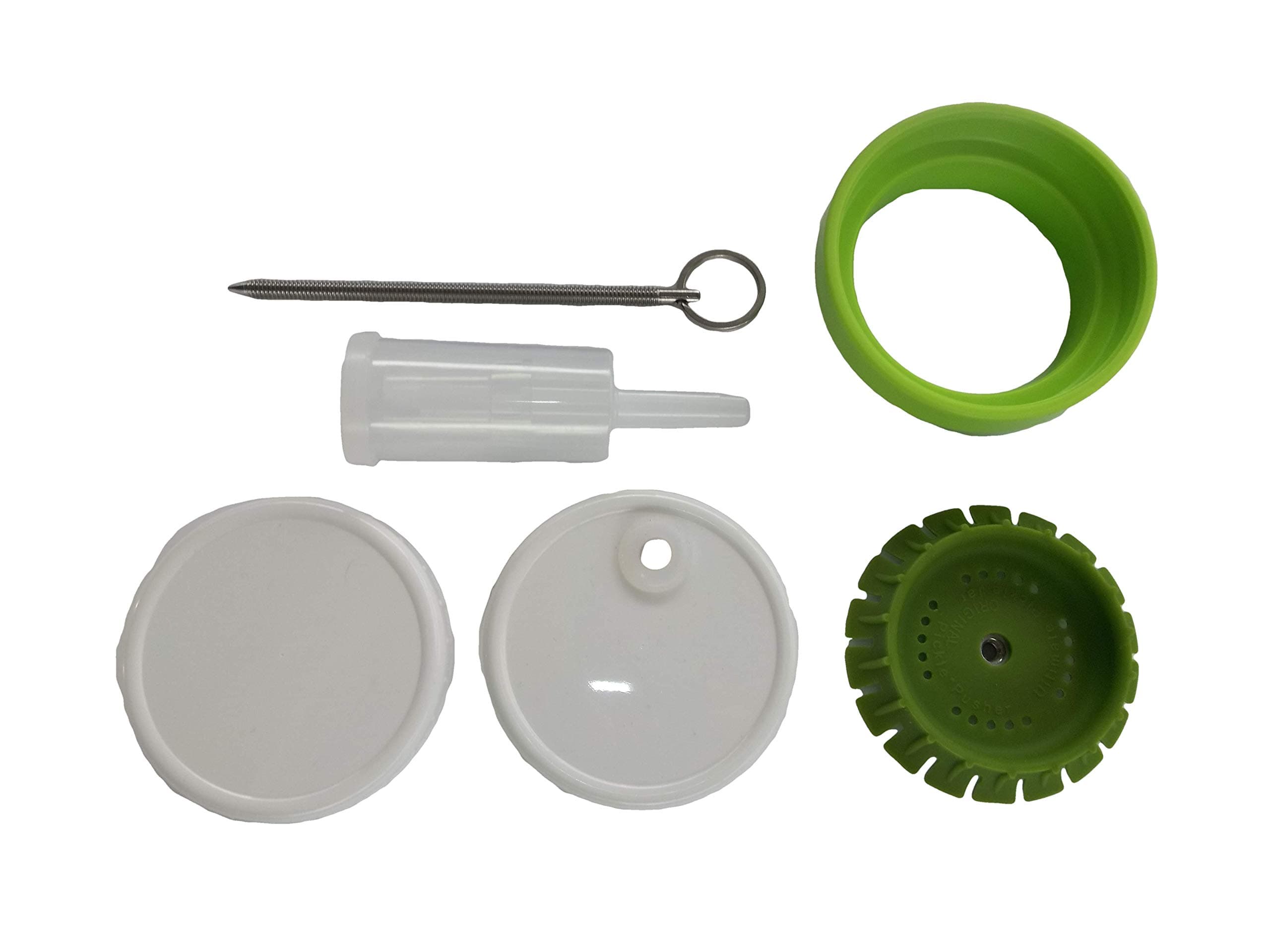 1 Pickle Pusher Small Batch Fermentation Kits. Complete with Airlock and Weight-Replacement. BPA Free. Holds 25X More Than Fermenting Weights. Fits Widemouth Mason Jars Not Included