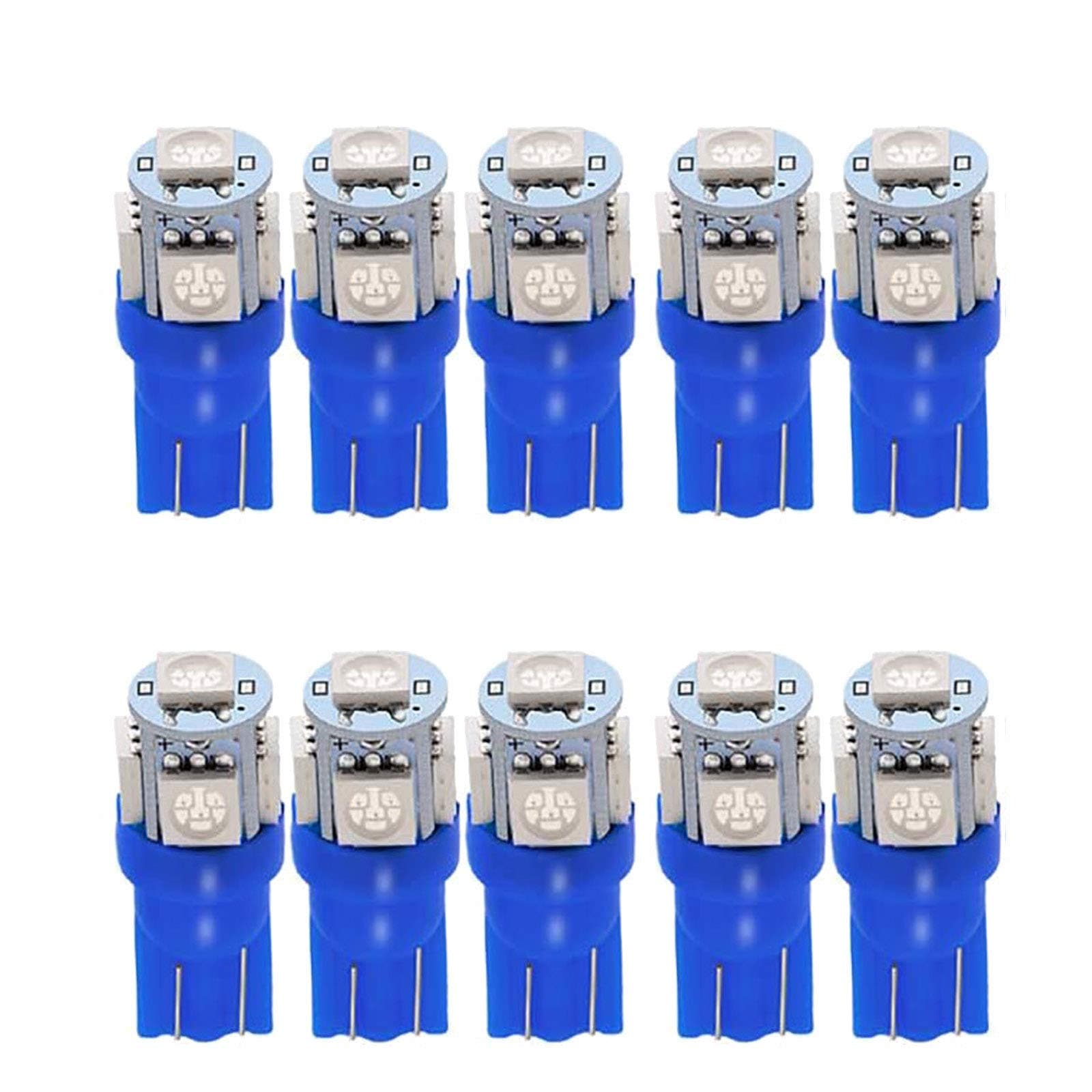 Bebebao 20-Pack 194 Led Bulb Blue,Smd 0.5W Led Bulb for Car Interior Lights Dome Map Light Trunk Door Light Dashboard Bulb License Plate Light Lamp