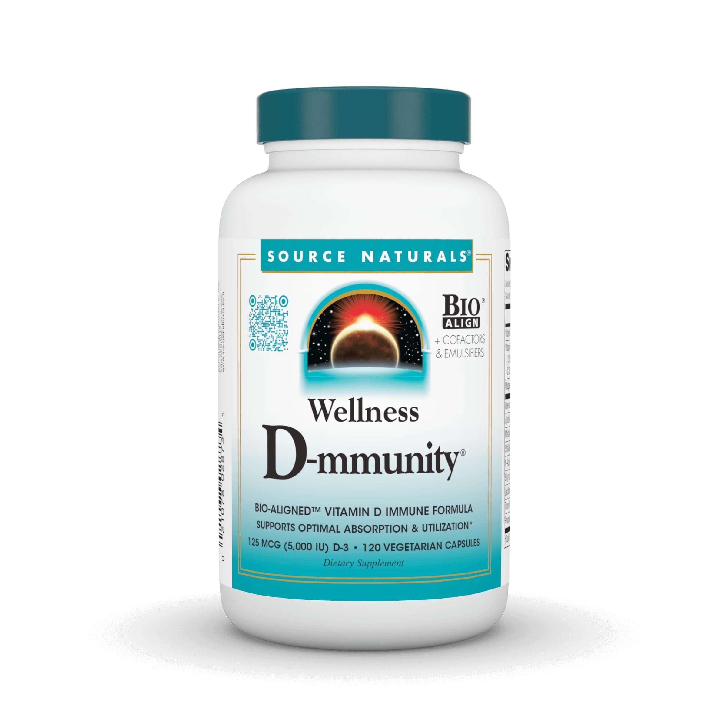 Wellness D-mmunity, Bio-Aligned Vitamin D Immune Formula, Supports Optimal Absorption and Utilization* - 120 Vegetarian Capsules