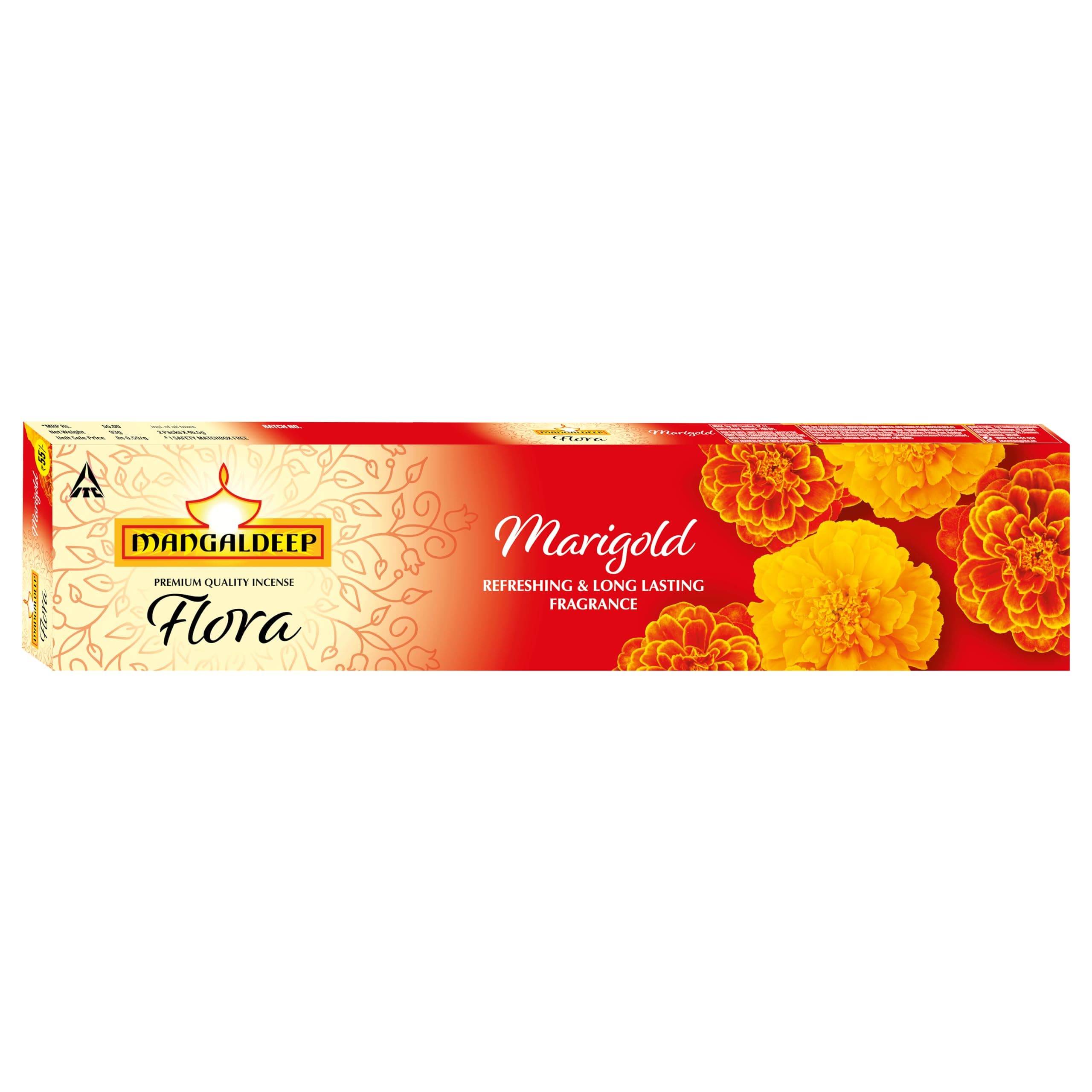 Mangaldeep Marigold Agarbatti ,72 Sticks (Free Matchbox Inside)