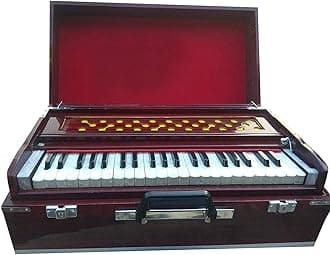 SG Musical - Harmonium Musical Instrument Store Folding Harmonium Instrument, Harmonium Total 42 Keys,Portable Harmonium, 2 Reeds, Coupler with Bag