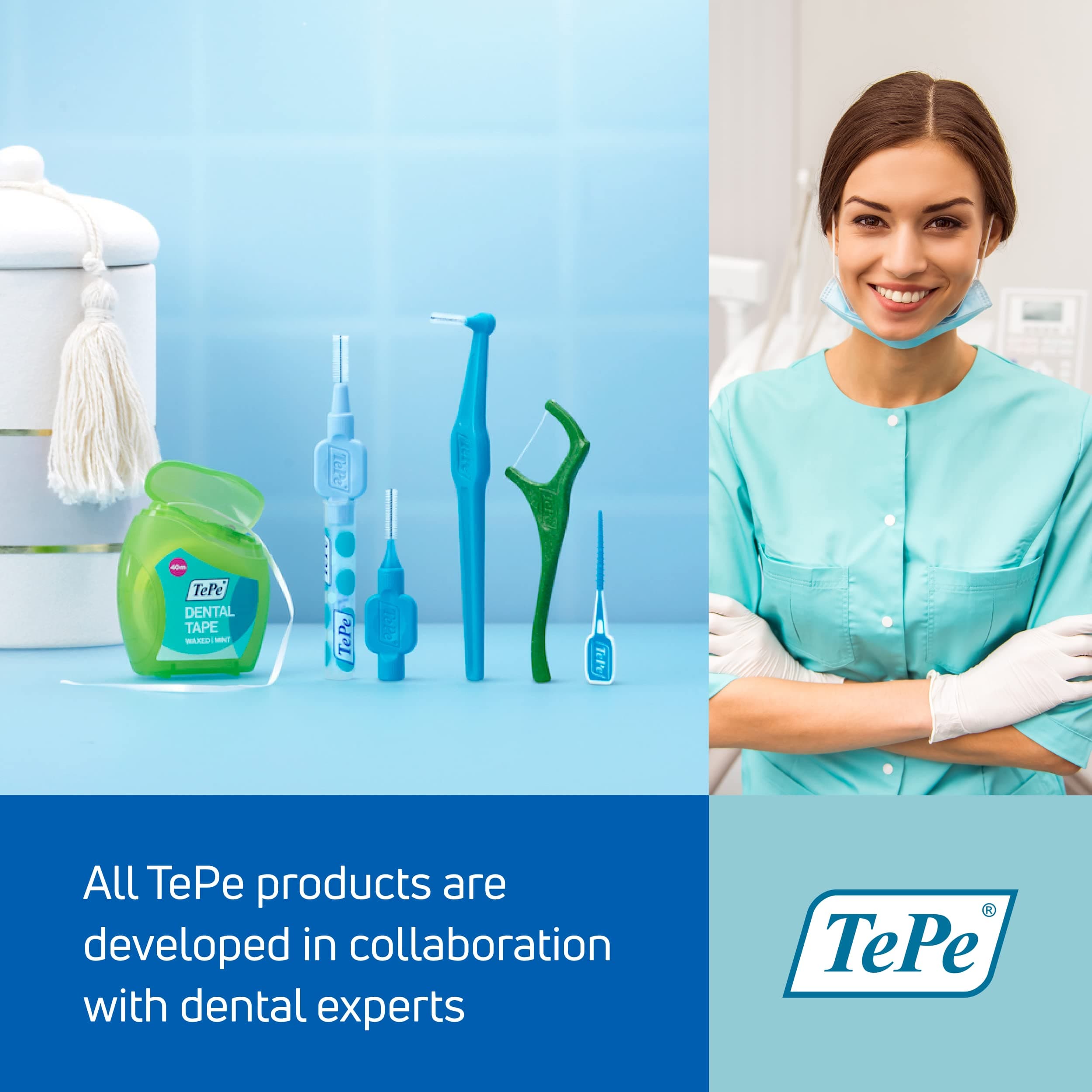 TePe Angle Blue Interdental Brushes (0.6mm - Size 3) 1 x 6 Brushes