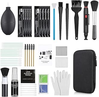 Zacro 18-in-1 Professional Camera Cleaning Kit for Most DSLR Cameras (Canon, Nikon,Sony), with Air Blower/Lens Cleaning Pen/Detergent/Cleaning Cloth/Lens Brush/Carry Case