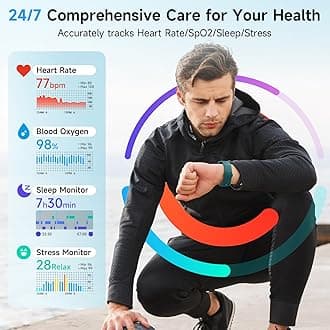 Gydom Smart Watches for Men Women,1.8" HD Ladies Smartwatch Compatible with iPhone/Samsung/Android- Answer/Make Calls,Alexa Built-in, Sleep/Heart Rate/SpO2 Monitor, IP68 Waterproof Fitness Track Watch
