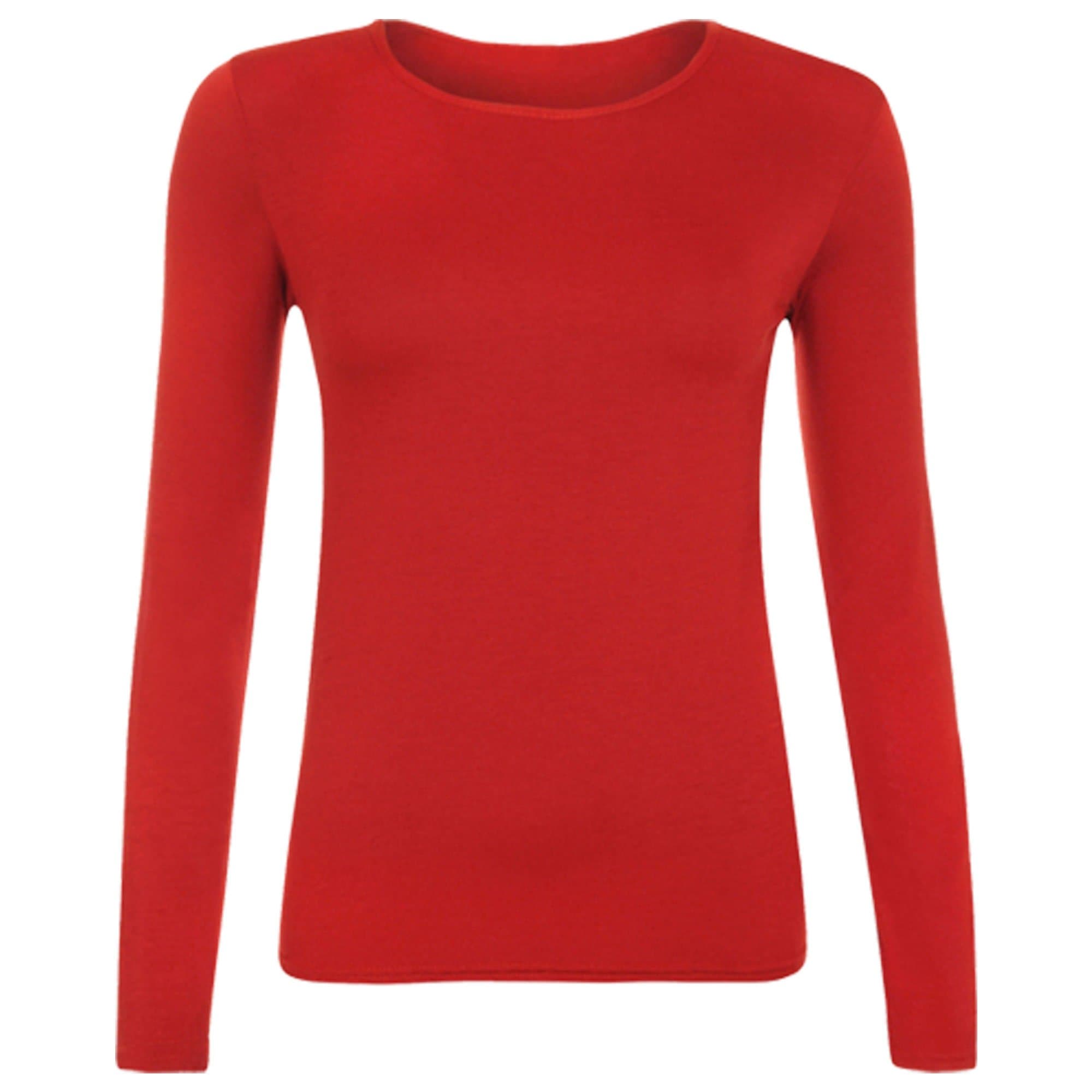 Candid StylesWomen's Long Sleeve Plain Basic Top, Green, Regular Fit