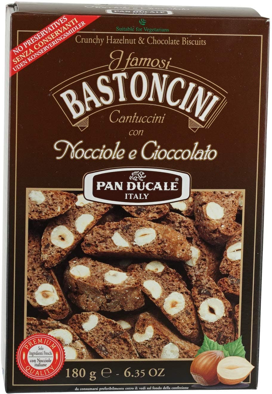 Pan Ducale Hazelnut And Chocolate Biscuits, 180 gm