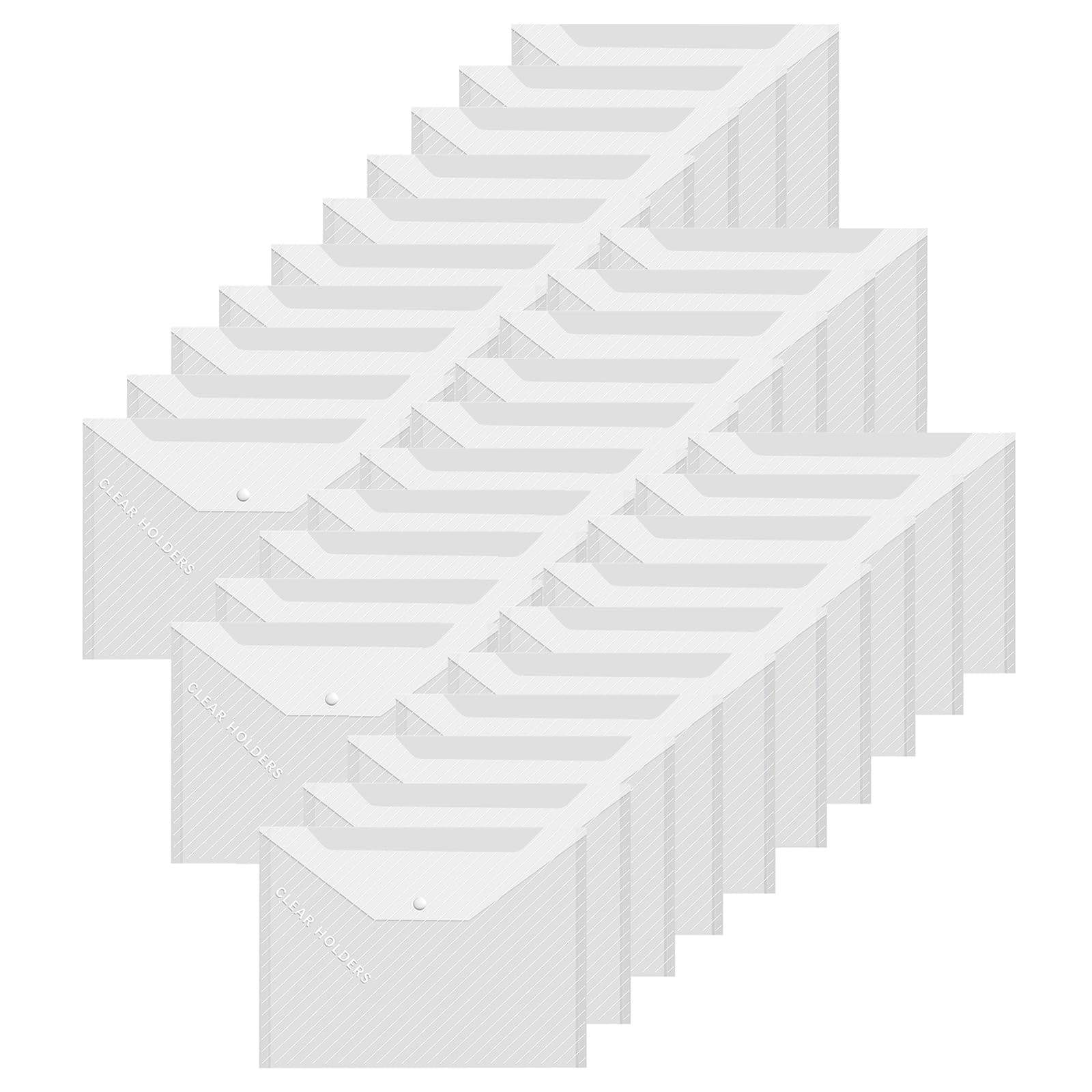 CooToly30 Pack Plastic Envelopes,A4 Size Plastic Folders File Bags Document Folders Document Organizers,Document File Folders with Snap Closure,Poly Envelopes for School Home Work Office