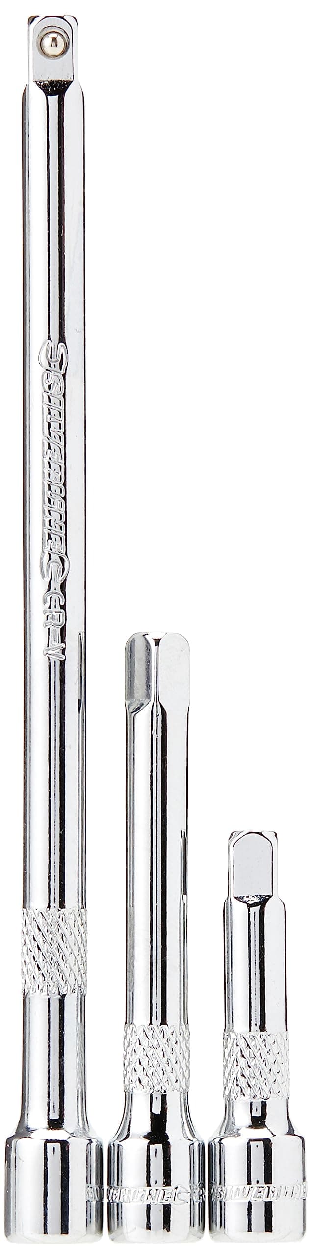 Silverline 598440 Extension Bar Set 3pce 1/4", Silver