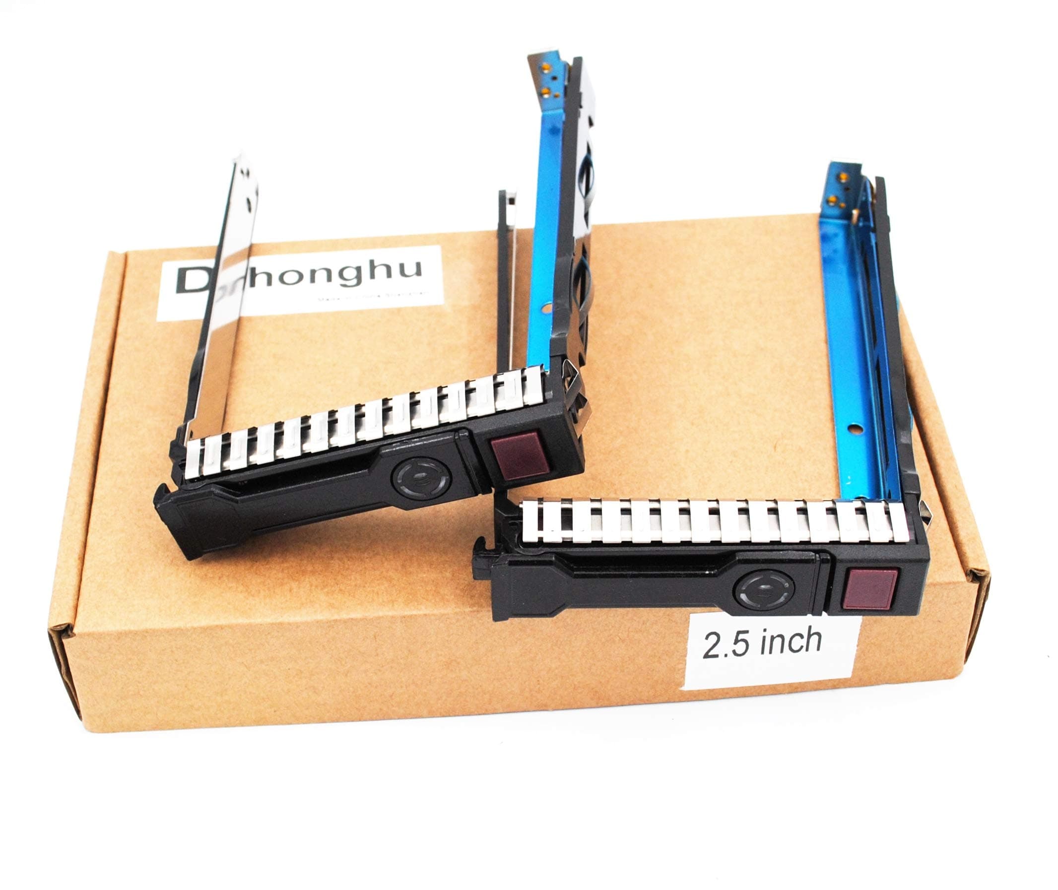 (2Pack) 2.5" SFF SAS SATA SSD Hard Drive Carrier Tray Caddy 651687-001 651699-001 for Proliant ML350 DL360p DL380P DL160 Gen8 Gen9 with 8 Mounting Screws