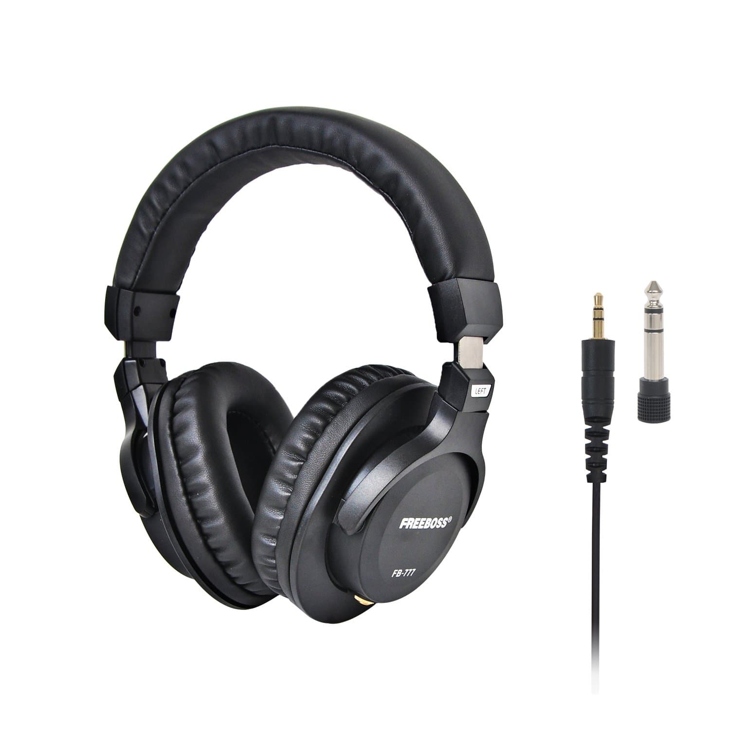 FB-777 40mm Drivers Single-Side Detachable Cable 3.5mm Plug 6.35mm Adapter Monitor Headphones