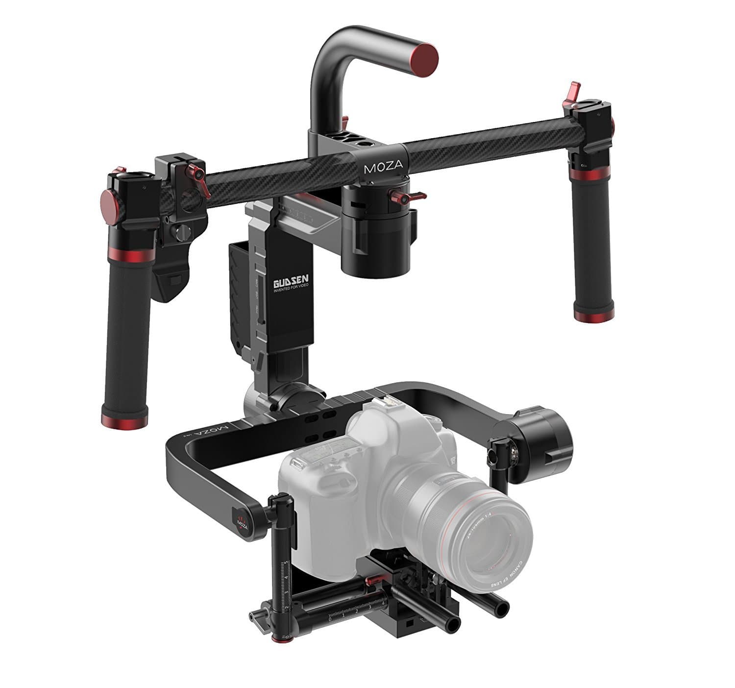 MOZA Lite II Premium Kit 3-Axis Motorized Handheld Gimbal Brushless Stabilizer Support Max.Payload 11lb/5kg for Blackmagic Series,Panasonic Lumix Series,Canon EOS Series,Sony a7 Series,Nikon D Series