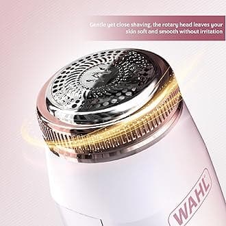 WAHL Facial Hair Remover, Face Hair Remover for Women, Face and Body Hair Remover, Upper Lip Hair Remover, Rotary Shaver, Remove Peach Fuzz, Painless Hair Removal, Rechargeable Trimmer, 09865-3927