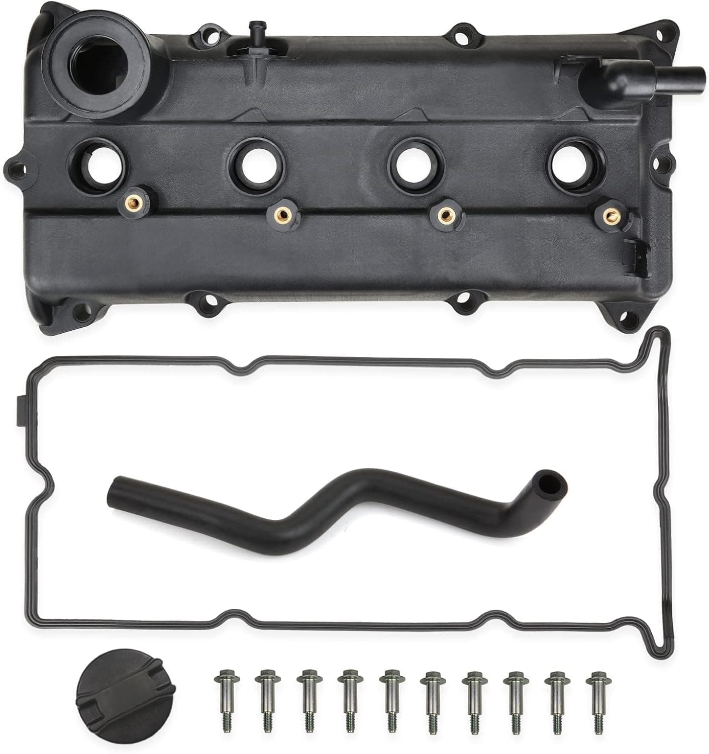 MITZONE Engine Valve Cover Kit w/Gaskets & Spark Plug Tube Seals Set, Oil Filler Cap, PCV Valve, Bolts Compatible with 2002-2006 Nissan Altima Sentra 2.5L (Replaces#13264-3Z001 13264 3Z001 264-982)