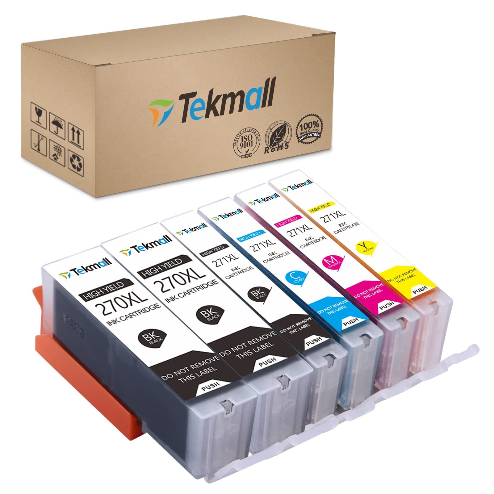 Compatible Ink Cartridges Replacement for PGI-270XL CLI-271XL Work with PIXMA TS5020, TS6020, MG6821,MG5720, MG5721,MG5722,MG6820,MG6822 Printers-6 Packs(No Grey)