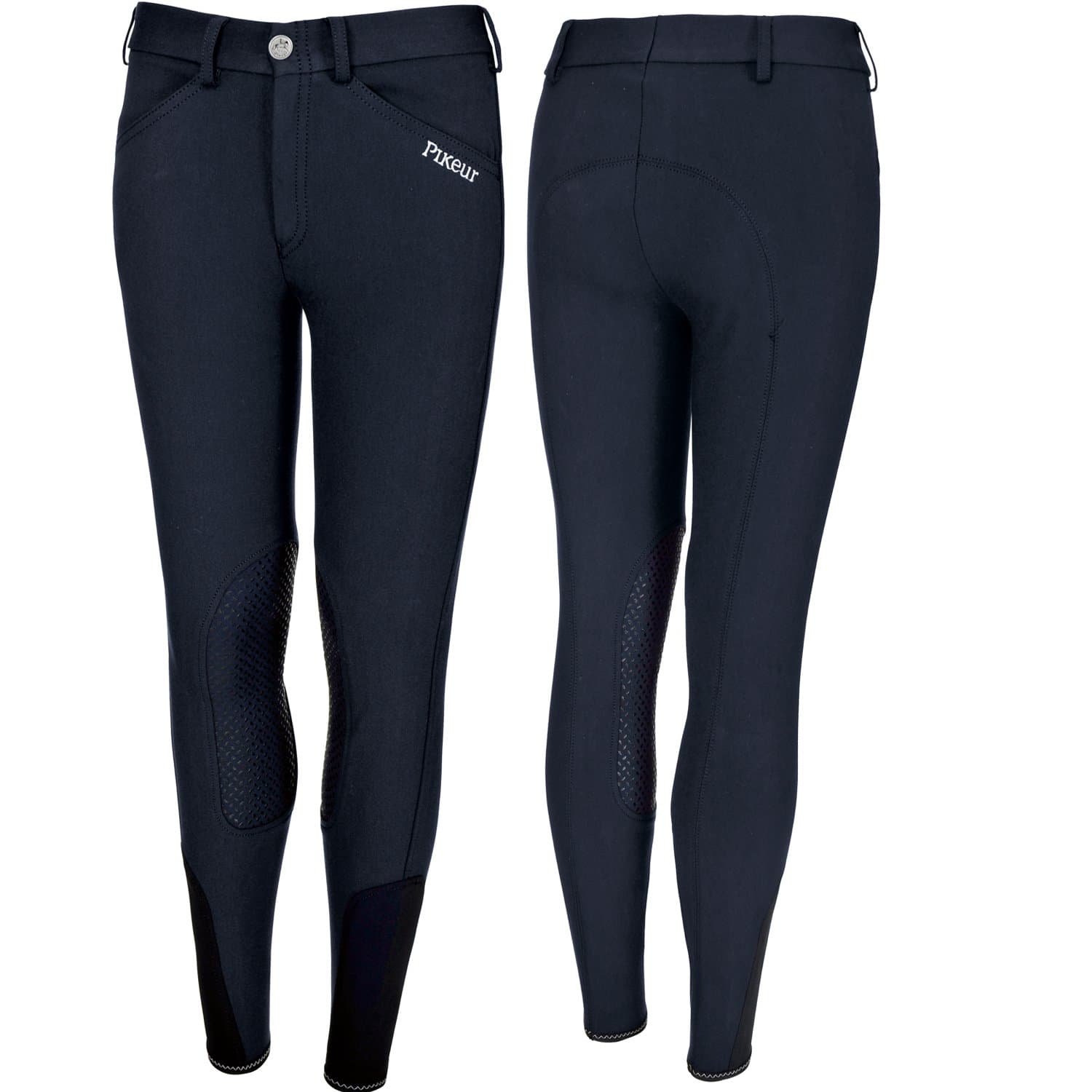 Pikeur Childrens Equestrian Brooklyn Basic Grip Knee Patch Horse Riding Breeches