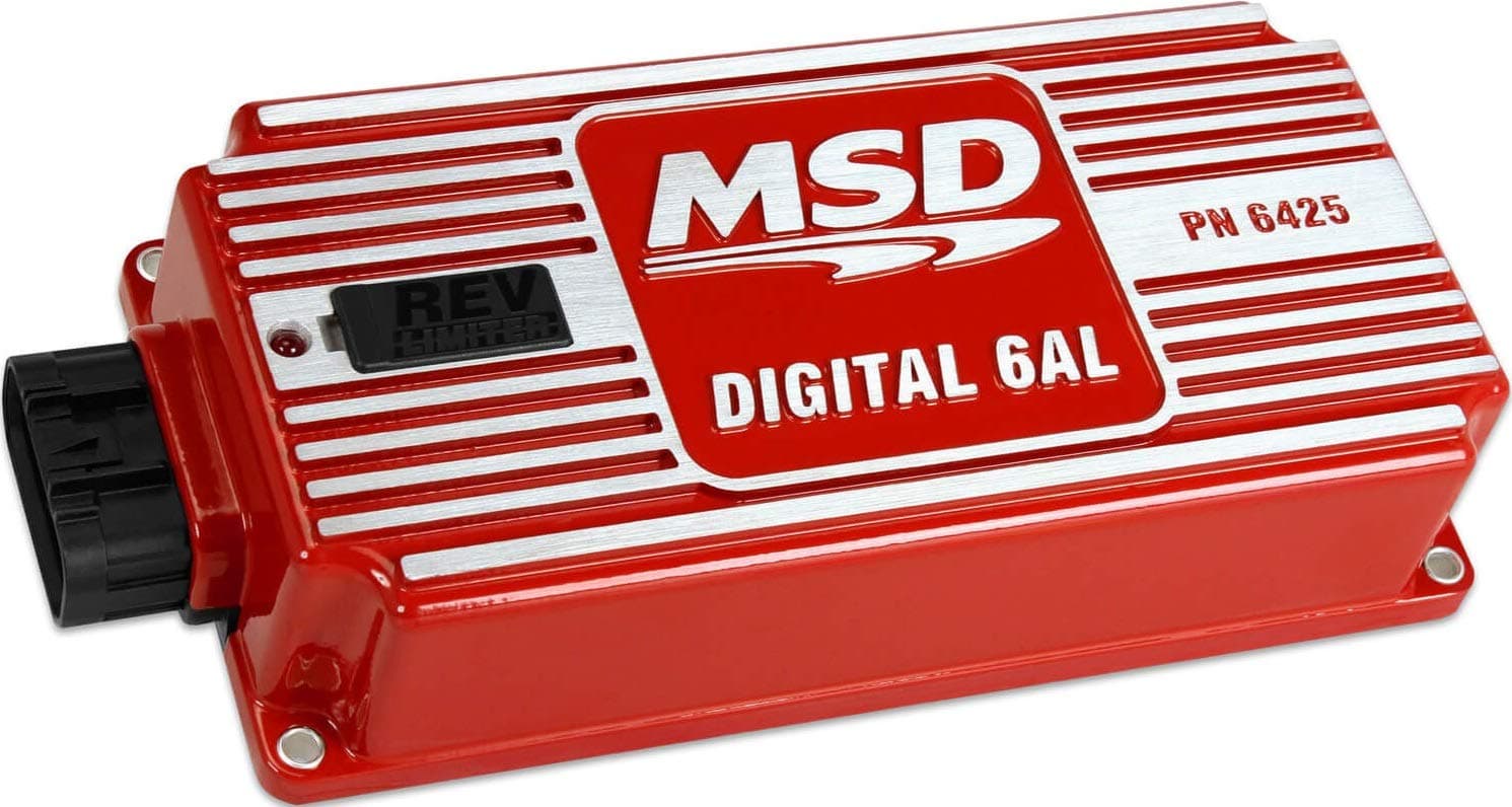 Southwest Speed NEW MSD DIGITAL DIGITAL 6AL IGNITION CONTROL BOX WITH REV LIMITER,RED,520-540V,11,000 RPM RANGE,8"L X 4"W X 1.825"H,COMPATIBLE WITH 4-6-8 CYLINDER