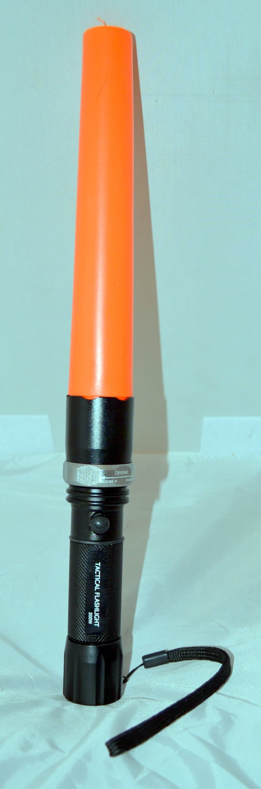 Rechargeable Tactical Flashlight with Attachable Wand