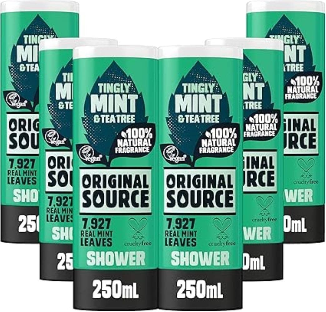 Original Source Shower Gel Mint and Tea Tree 250ml Pack of 6