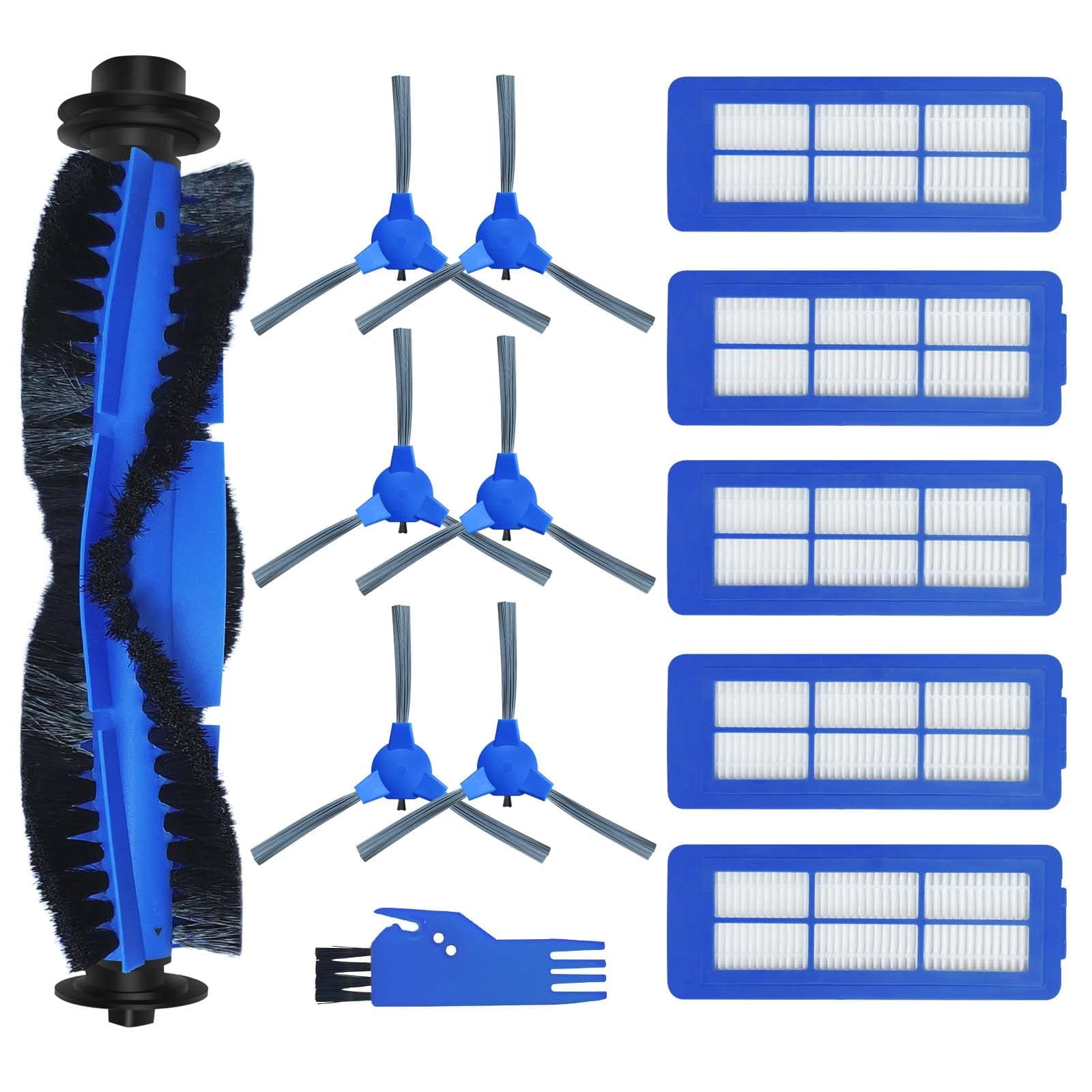 Replacement Parts Compatible for Eufy Robovac 11S Max, 15C Max, 30C Max, G20, G30, G30 Edge, G32 Pro Robot Vacuums Kit Includes 5 Unibody Filters 6 Side Brushes 1 Rolling Brush 1 Clean Tool
