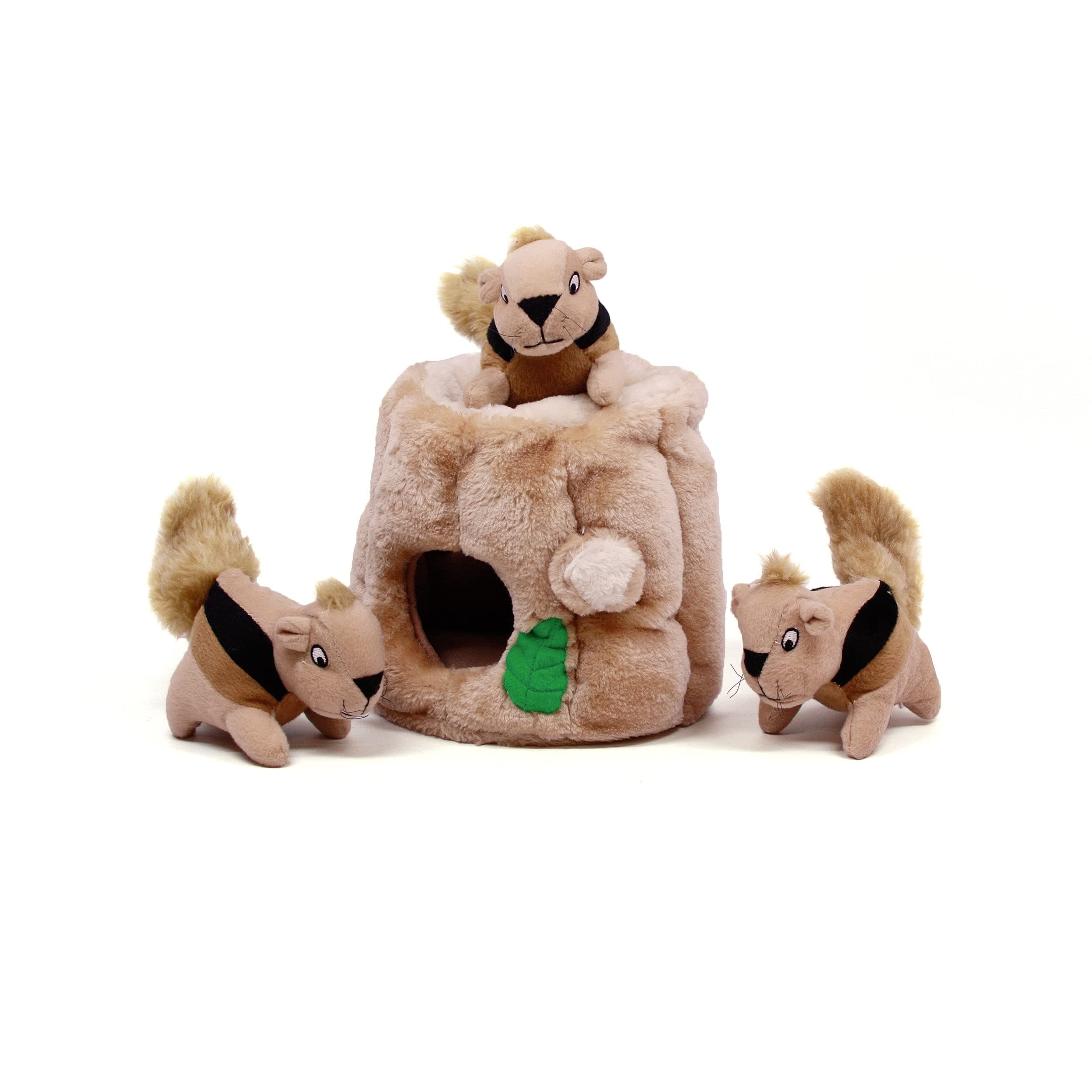 Hide A Squirrel Plush Dog Toy Puzzle, Medium