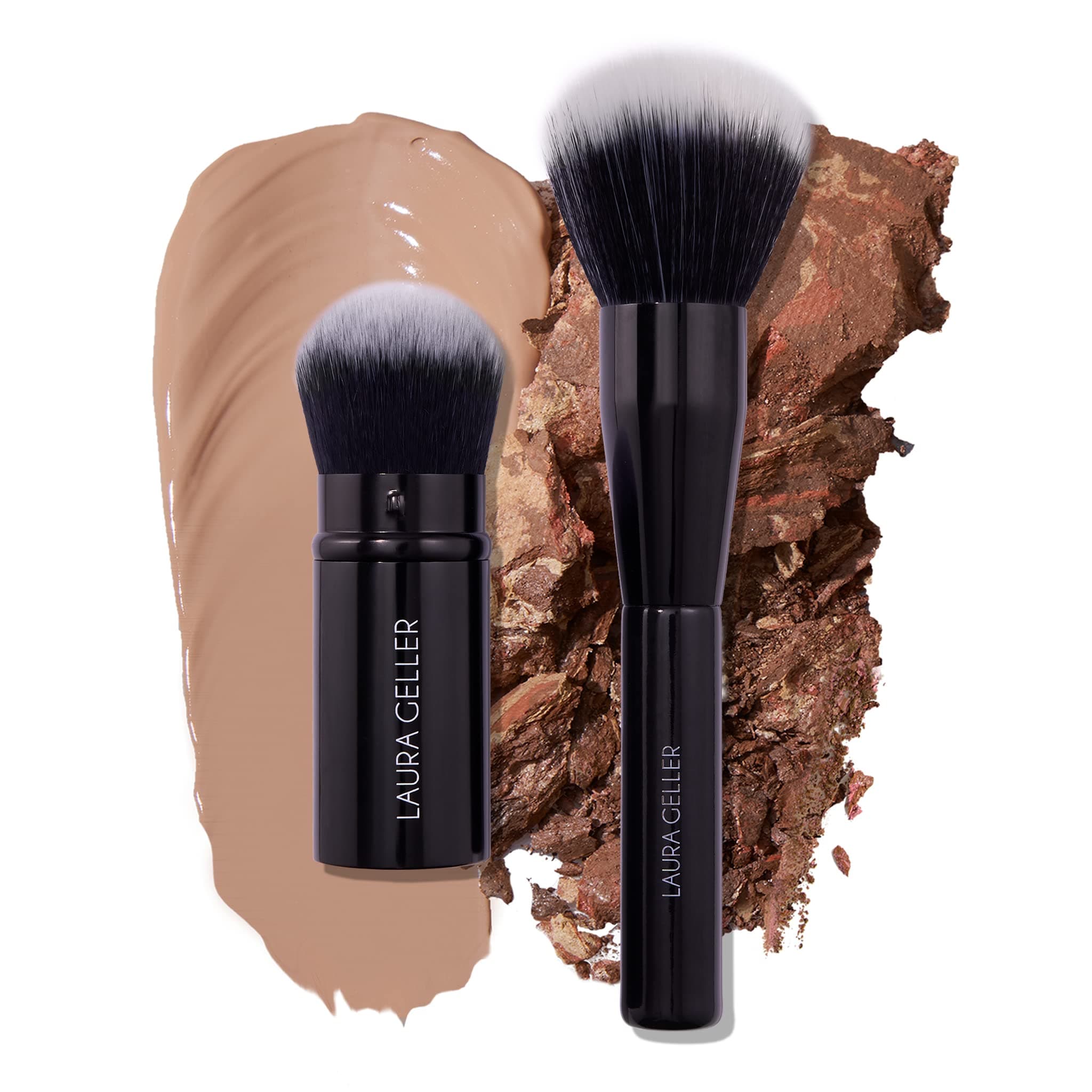 (11 Better Together 2pc) - Better Together Two-Piece Makeup Brush Set for Powders and Foundation