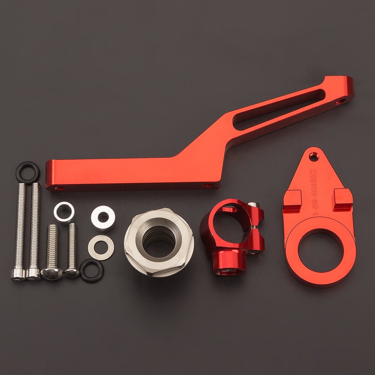 FXCNC Racing Motorcycle CNC Steering Damper Stabilizer Buffer Mounting Bracket Kit Fit For Kawasaki Ninja 600 ZX636 ZX6R ZX-6R 2009-2019