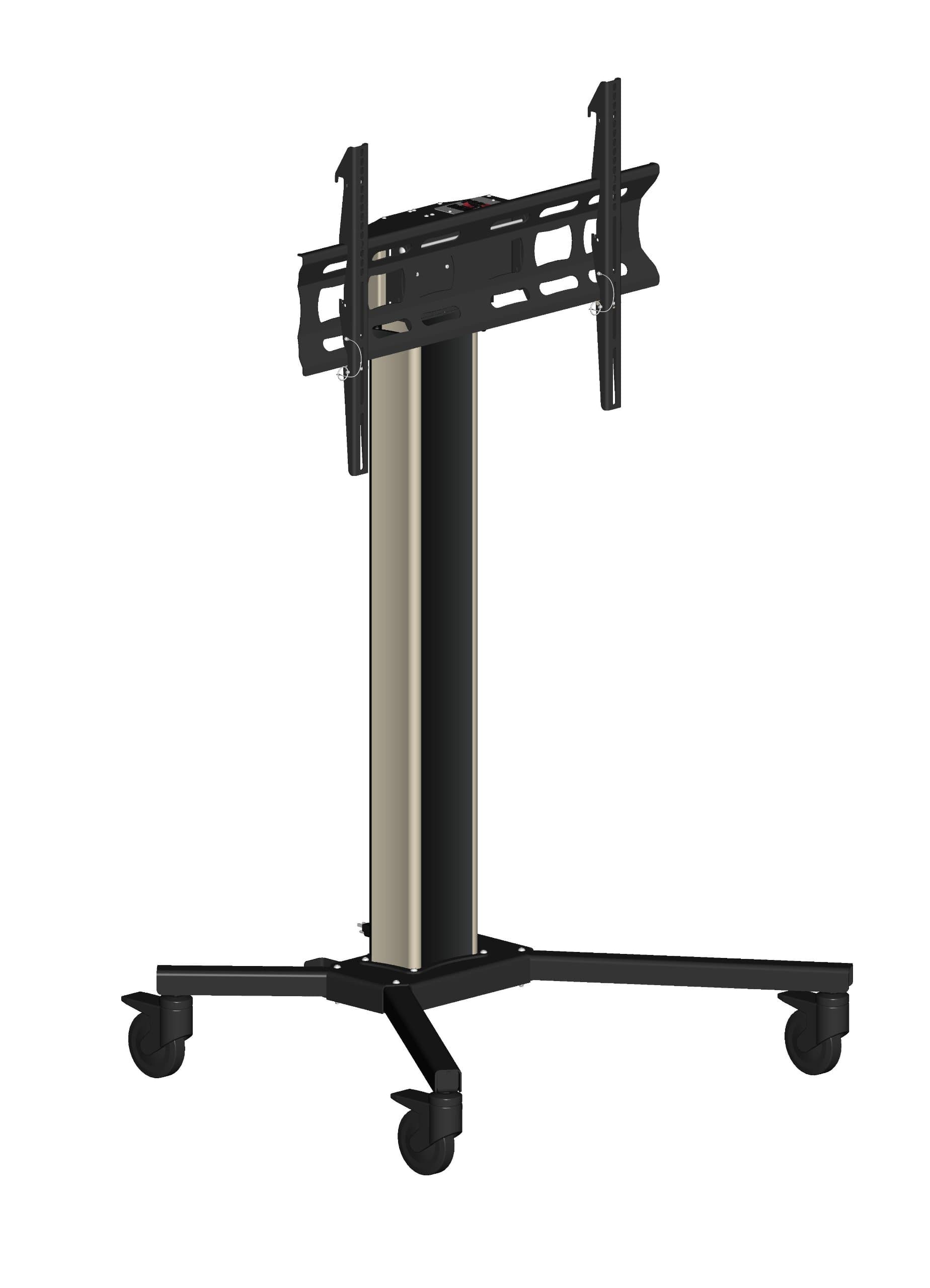 VistaMounts CM500 Commercial Freestanding Motorized Remote Control Flat Panel Mount with Caster Wheel Base (Black)