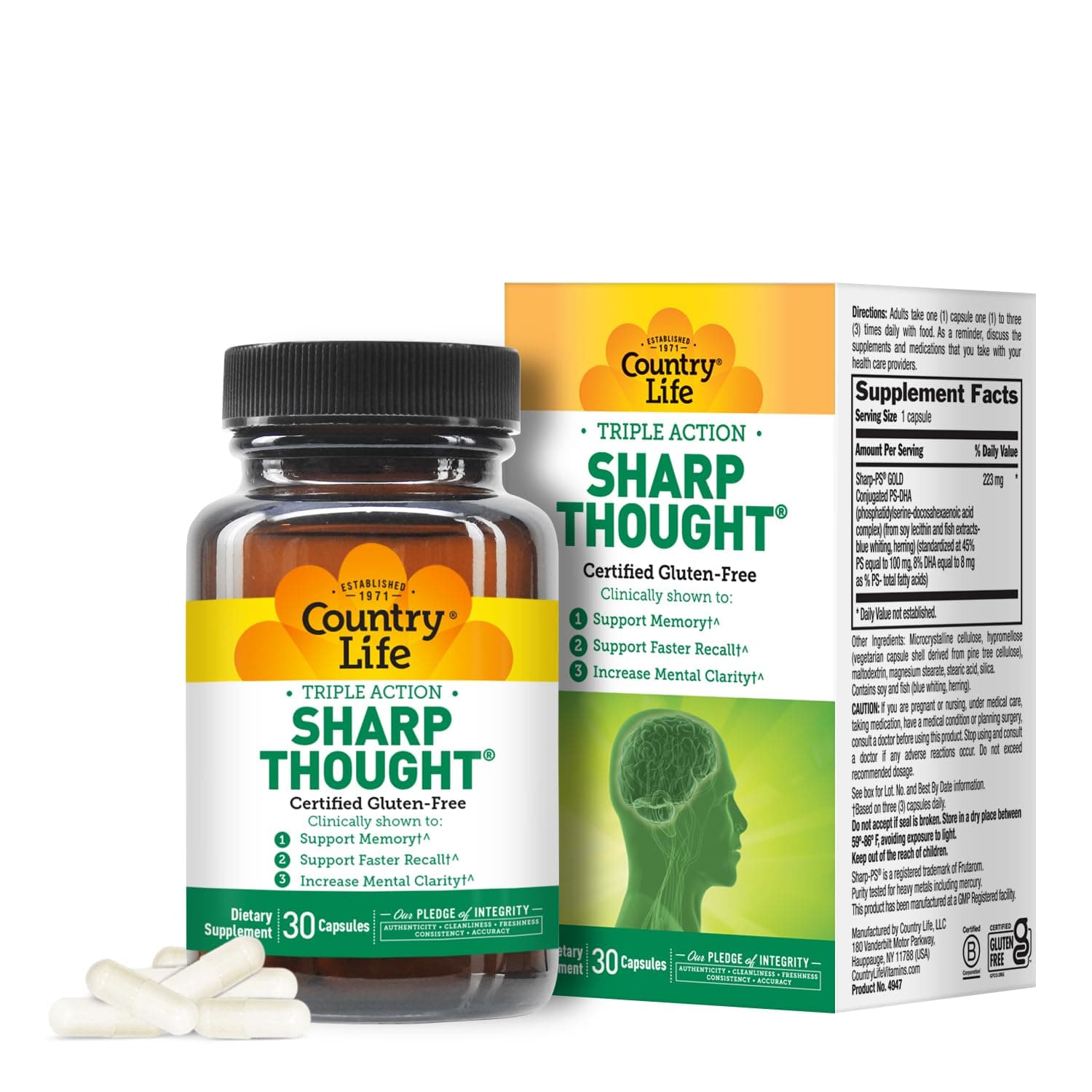 Triple Action Sharp Thought Capsules 30's