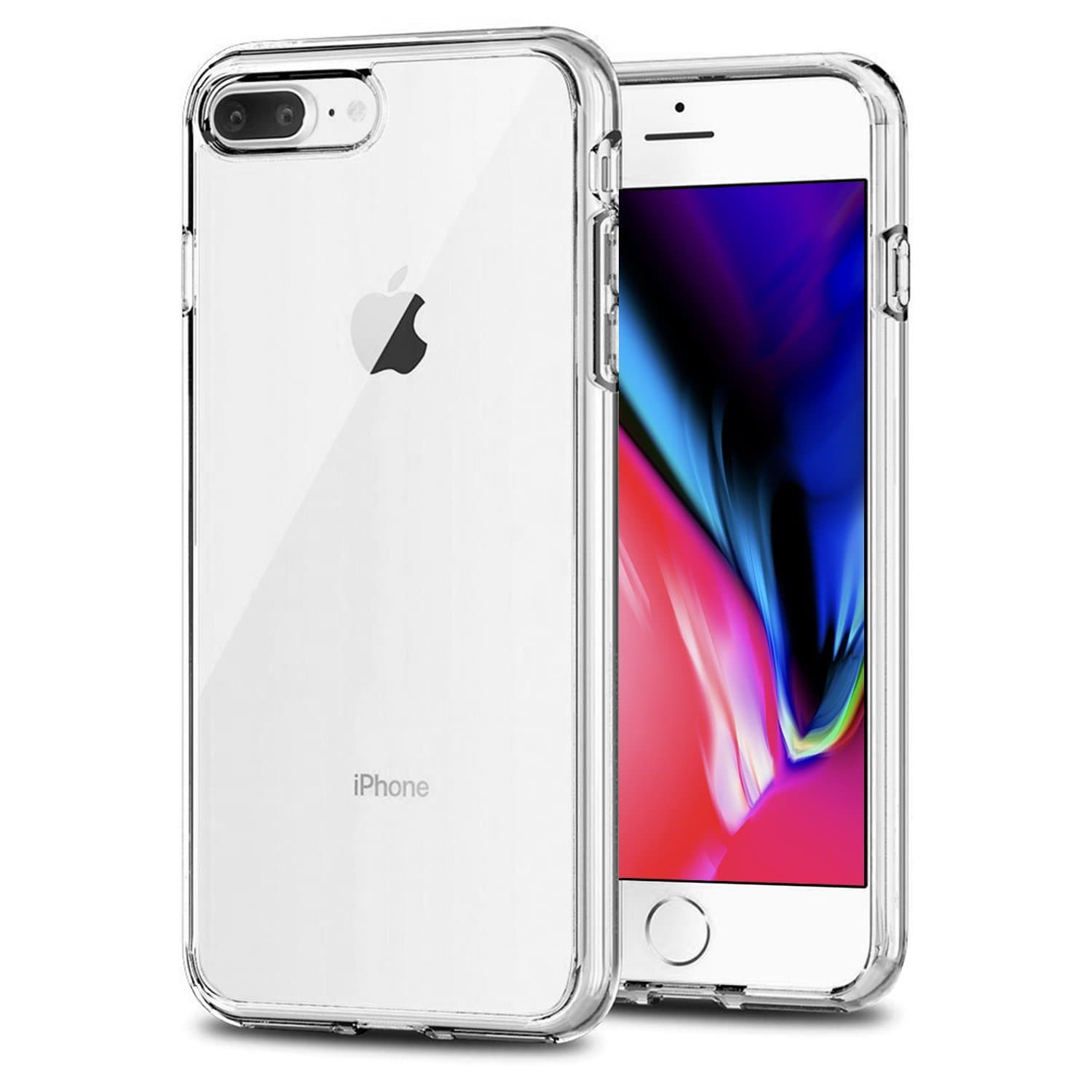 TENOC Phone Case Compatible with iPhone 7 Plus & iPhone 8 Plus, Clear Case Shockproof Protective Bumper Slim Cover for 5.5 Inch
