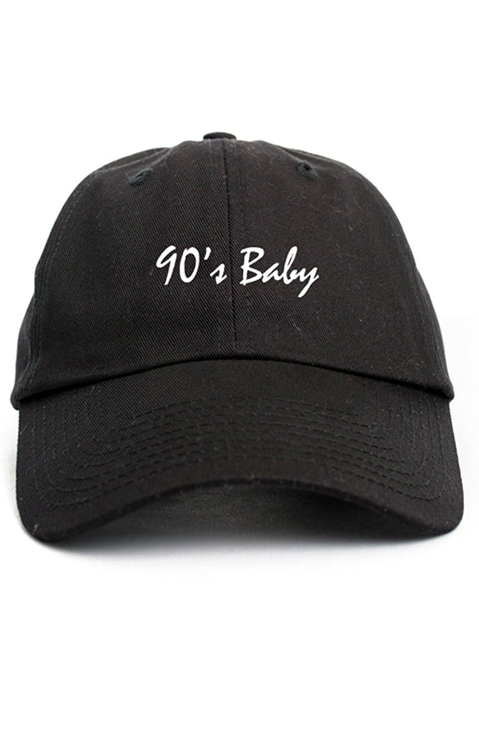 ARTIST UNKNOWNCUSTOM 90's Baby Dad Hat Baseball Cap Unstructured Nineties New - Black