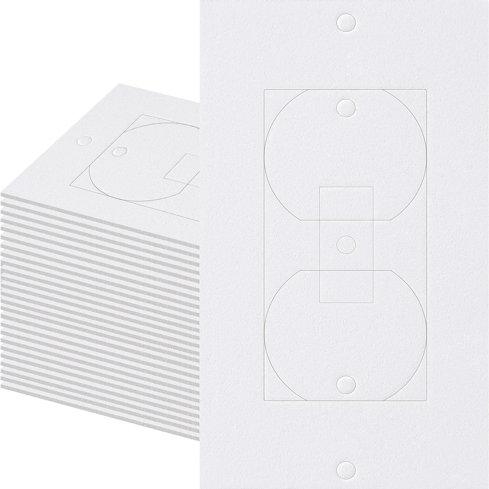 Outlet Insulators Draft Sealers, 30 Pack Electrical Outlet Insulation Pads, EVA Foam Gasket for Wall, Light, Switch Socket Cover Compatible with Duplex Toggle Rocker Wall Plate Openings