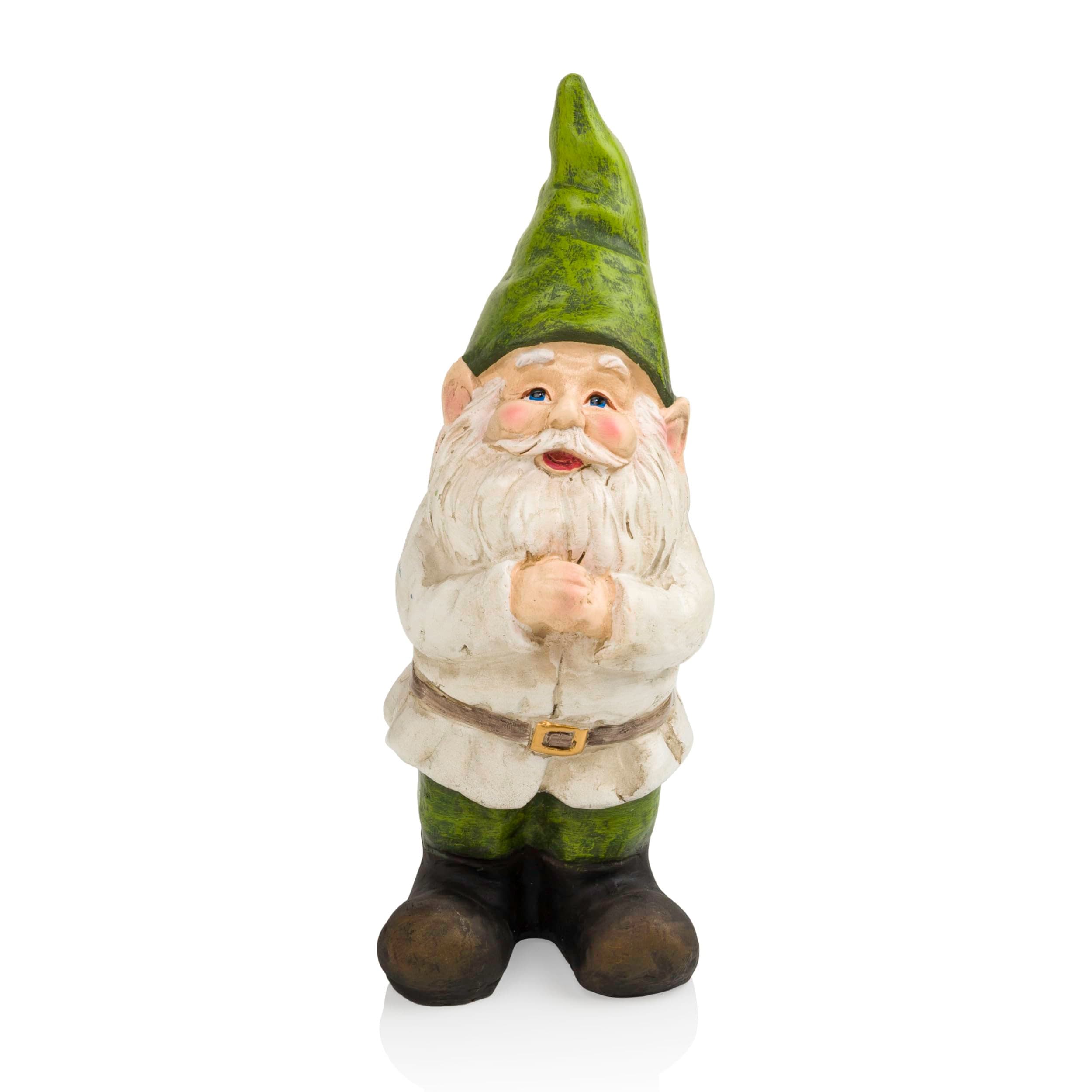 Alpine Gnome Folding Hands Statue, 12 Inch Tall