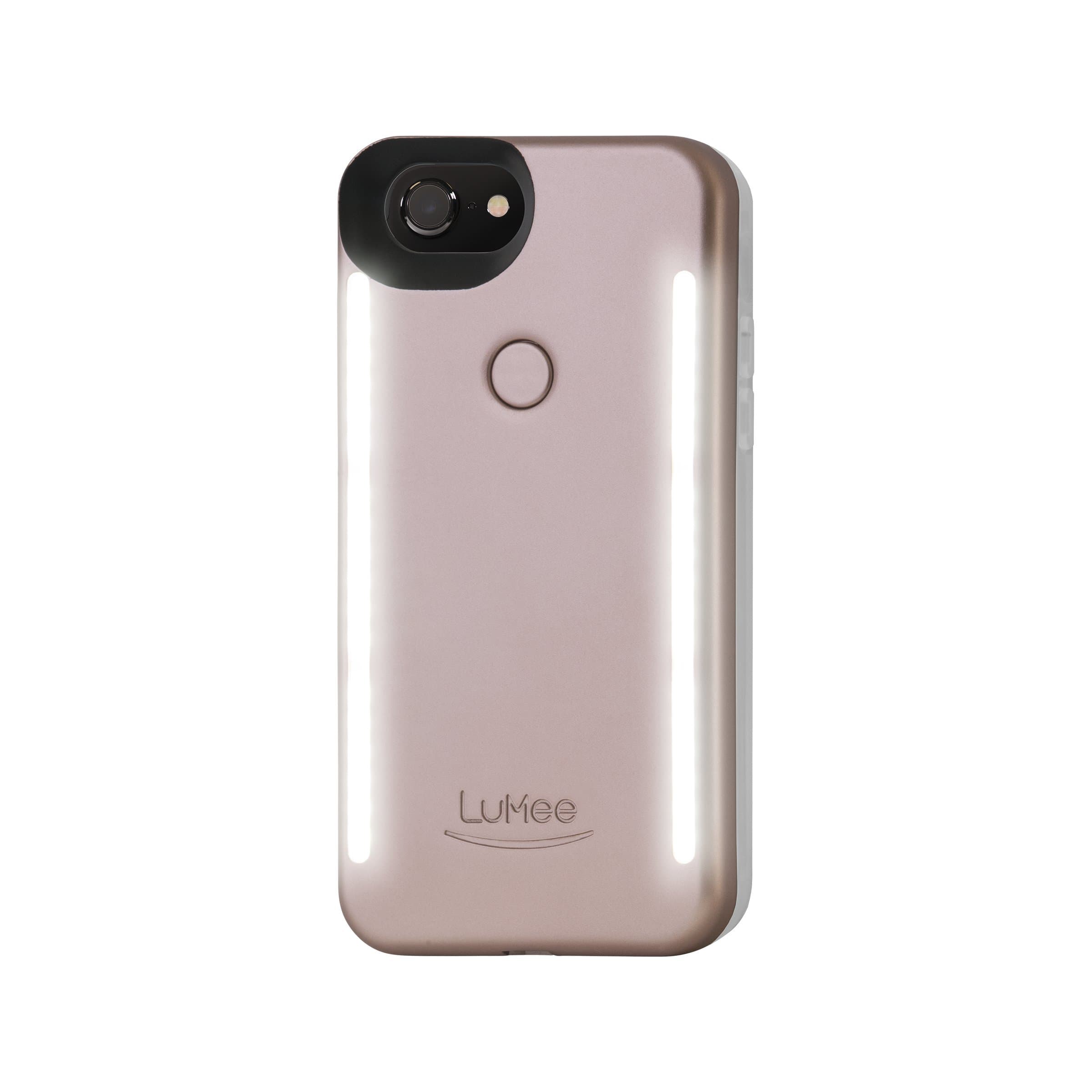 LuMee Duo for iPhone 8/7/6s/6, The and Authentic Patent Protected Selfie Case - Rose Matte