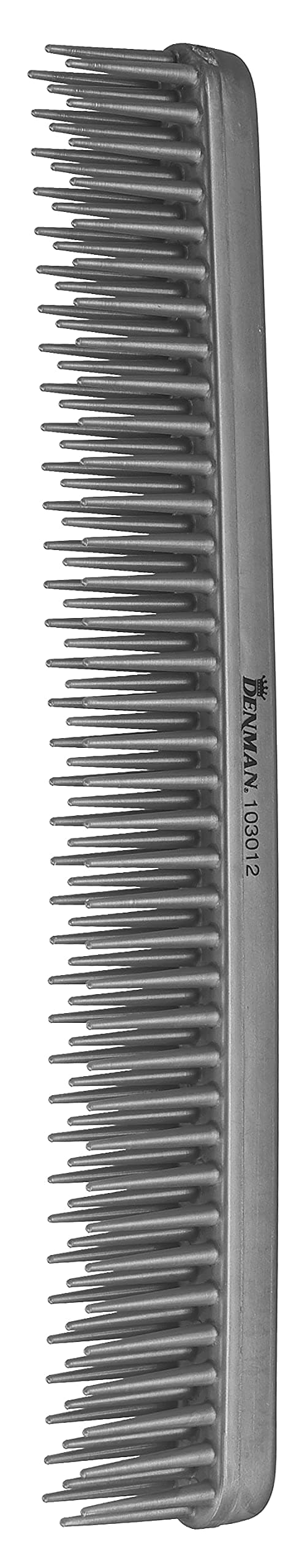 Denman D12 DETANGLE & TEASE COMB SILVER (175MM)