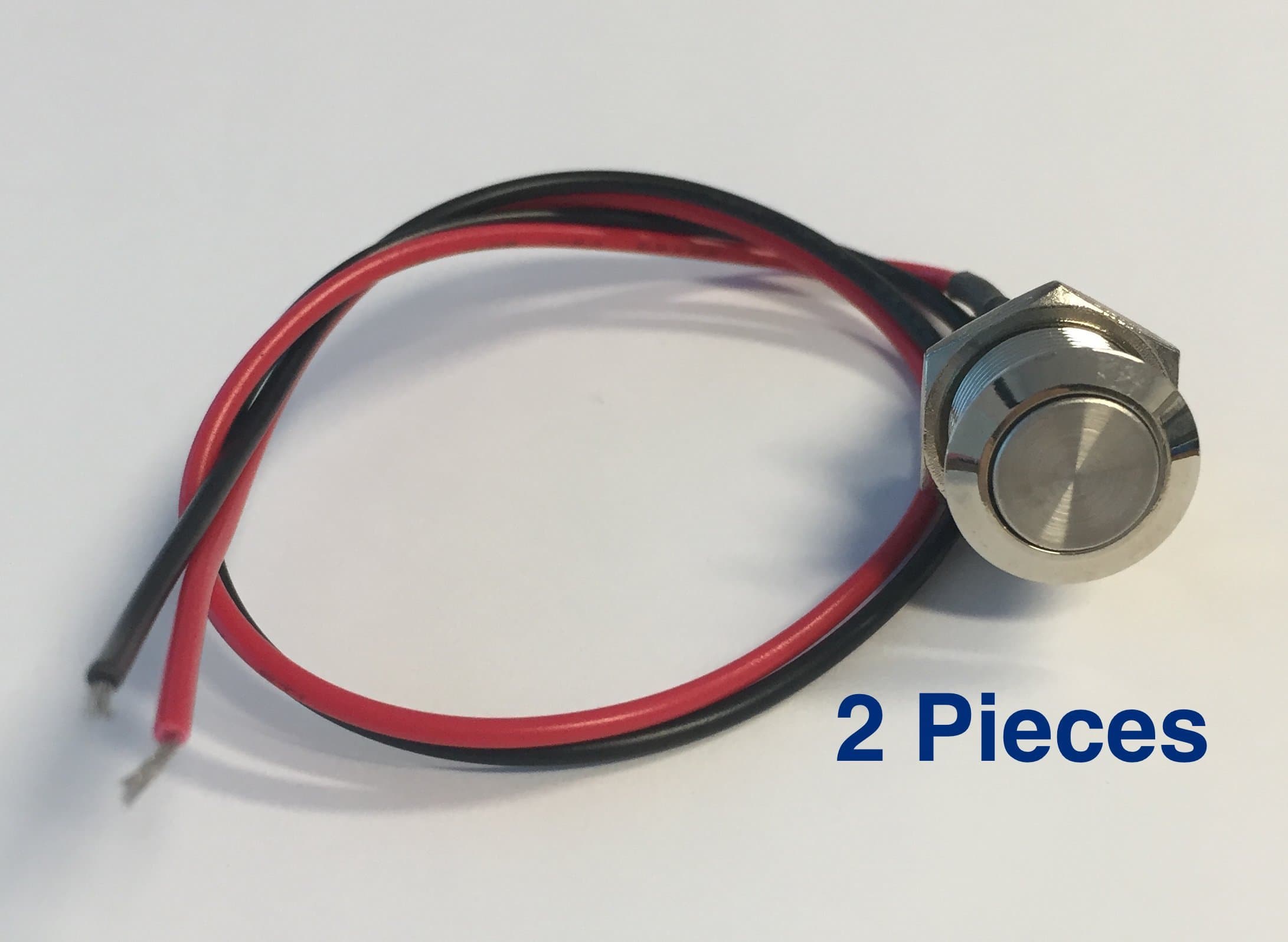 Metal Push Button Relay Switch Momentary Reset Button 2 Wire (12mm Diameter)