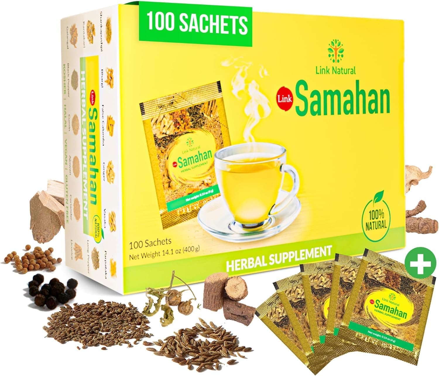 Samahan Tea x 100 Sachets by LINK NATURAL