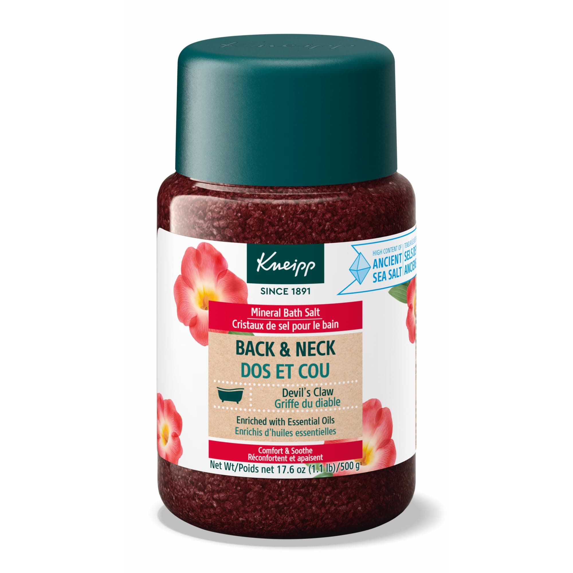 Kneipp Mineral Bath Salt Back Comfort Devils Claw, 17.63 oz