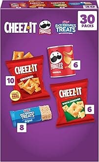 Cheez-It, Pringles & Rice Krispies Treats Snacks Mega Variety Pack, 30.1oz Box (30 Count)