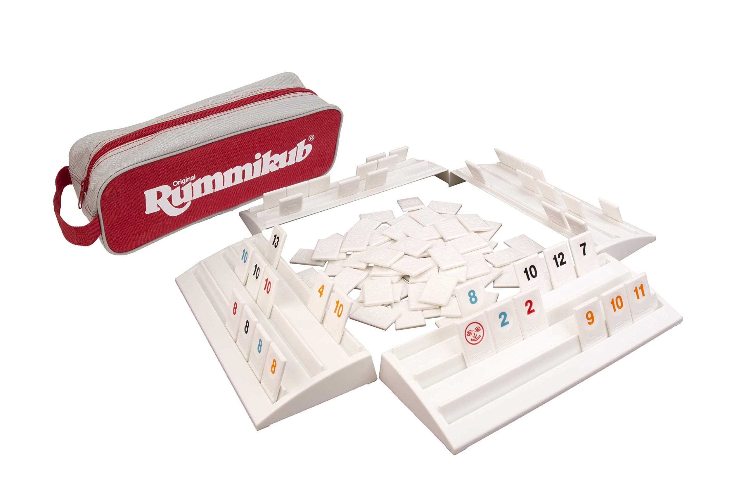 Pressman Rummikub, The Complete Original Game With Full-Size Racks & Tiles In A Durable Canvas Storage Travel Case for All, Pack of 1